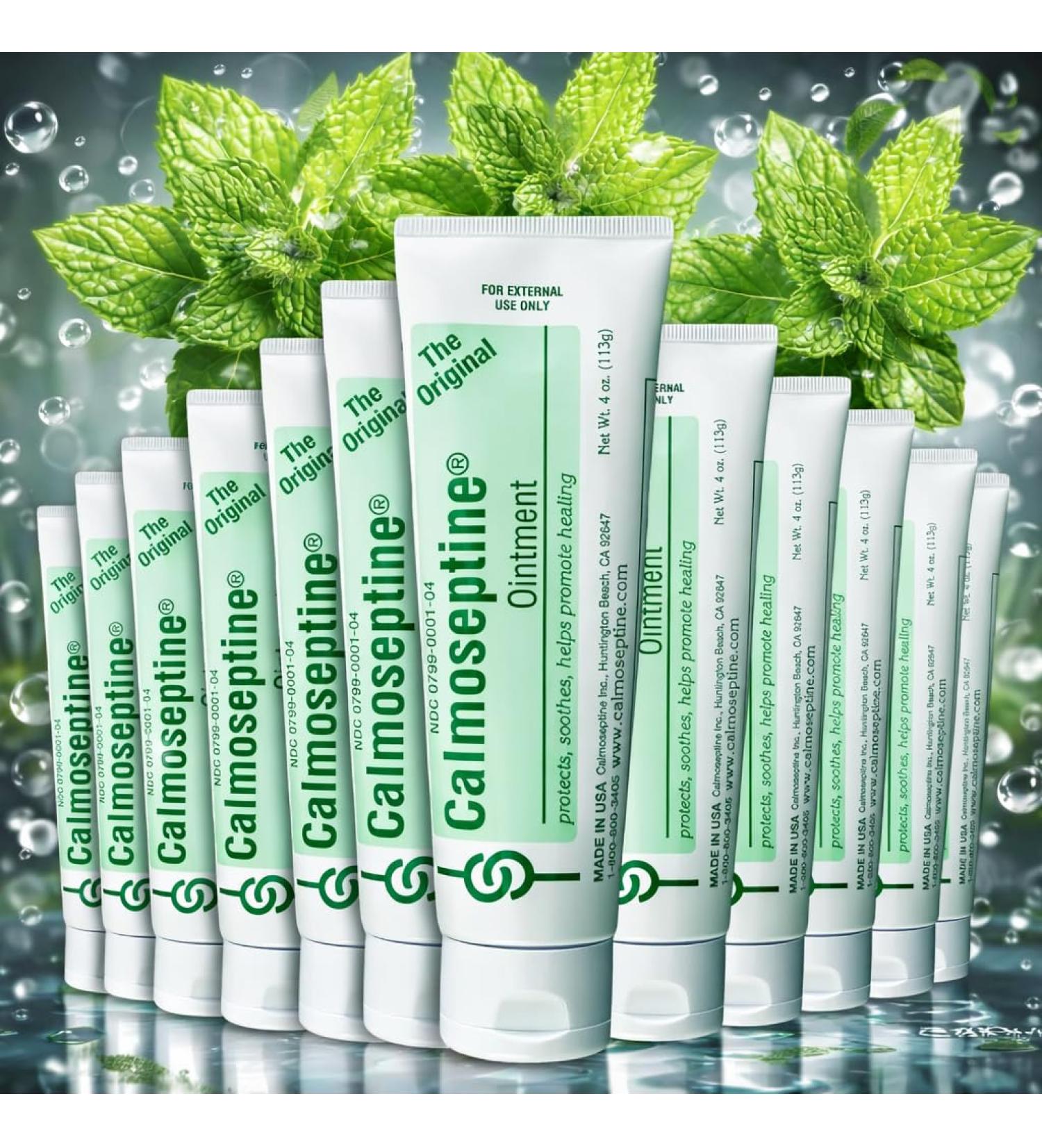 Calmoseptine Ointment 4 oz Tube (Pack of 12) - Baby Diaper Rash Cream Ointments for Butt rash Calmoseptine Ointment for heat Rashes and Itching Relief Effective Diaper Rash Cream for Adults and Kids - Buy Online on GoSupps.com