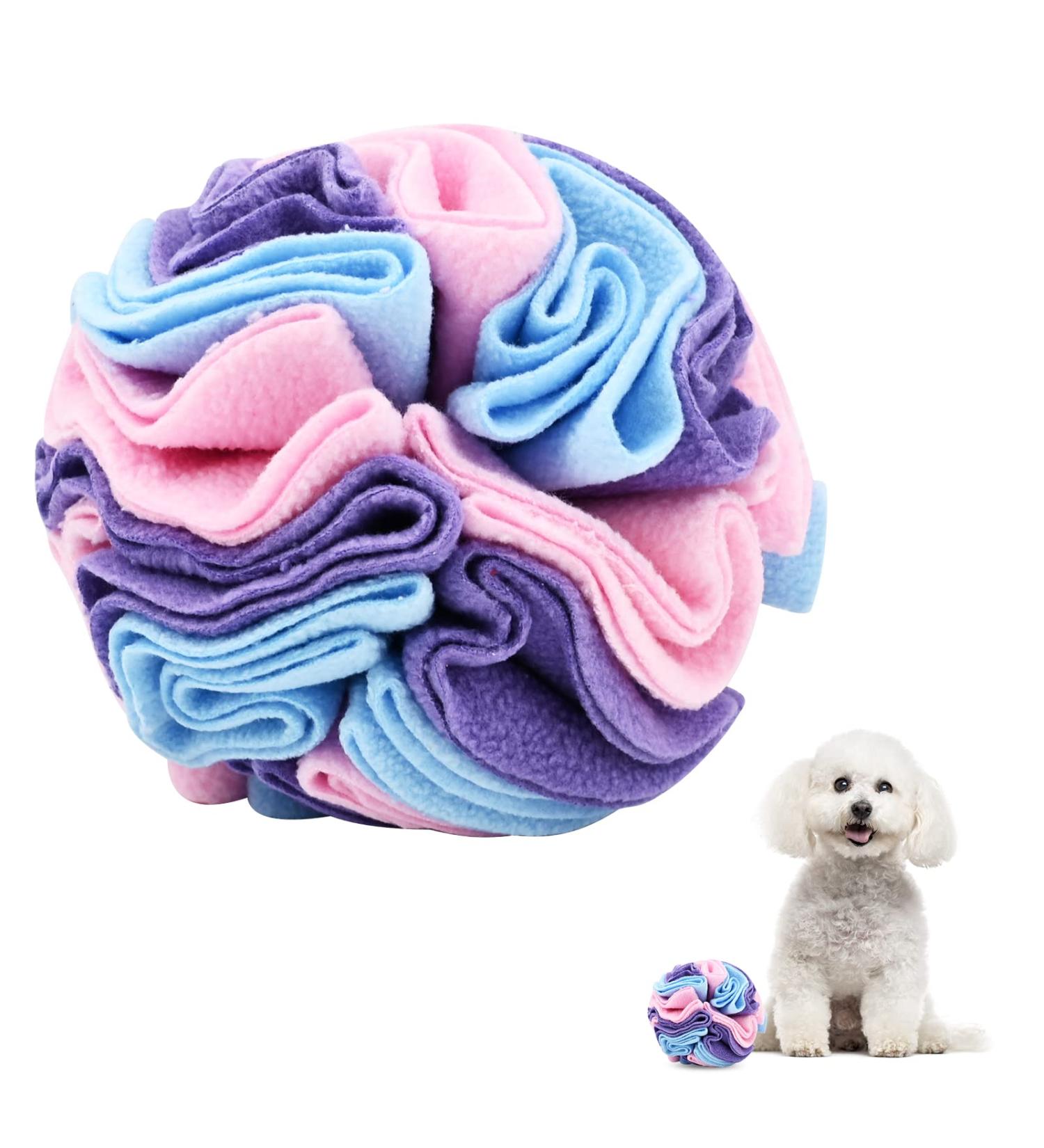 Buy Sniffball for Dogs - Interactive Sniffing Carpet Toys for Stress Relief & Intelligence Training | Washable Pet Feed Mat - 20cm Colorful for Small to Medium Dogs - Buy Online on GoSupps.com