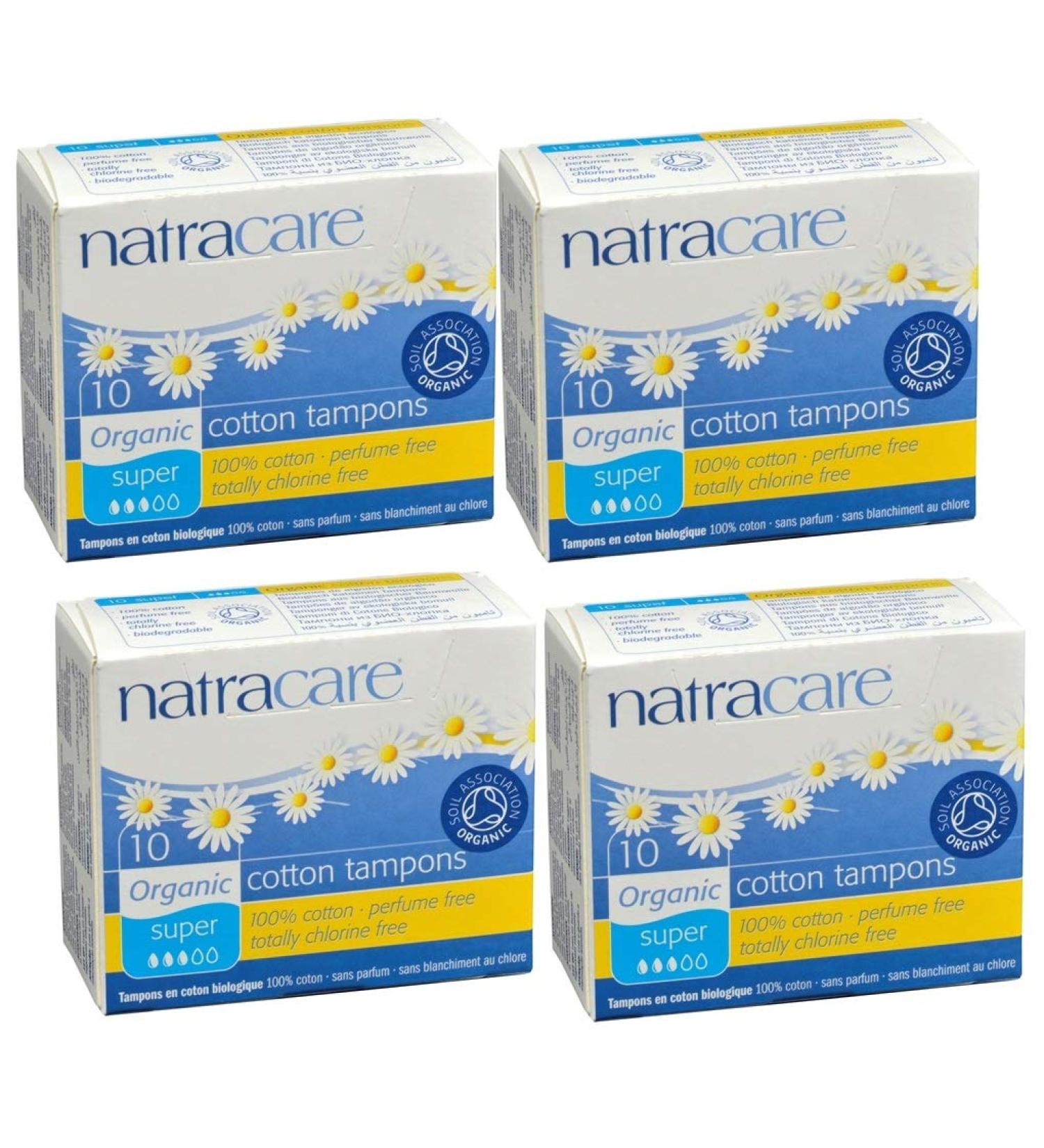Buy NATRACARE Super Tampons - 10 Ct (4 Pack 40 Total) | Eco-Friendly & Organic Options for International Shipping - Buy Online on GoSupps.com