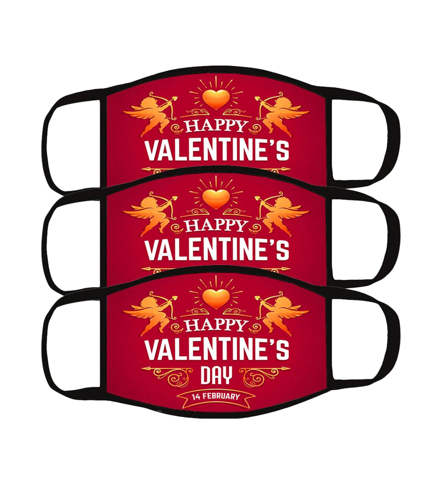 3PCS Valentine's Day Face Bandanas Couple Matching Face_Masks - Beast & Beauty- Reusable Cloth Face_Mask - Buy Online on GoSupps.com
