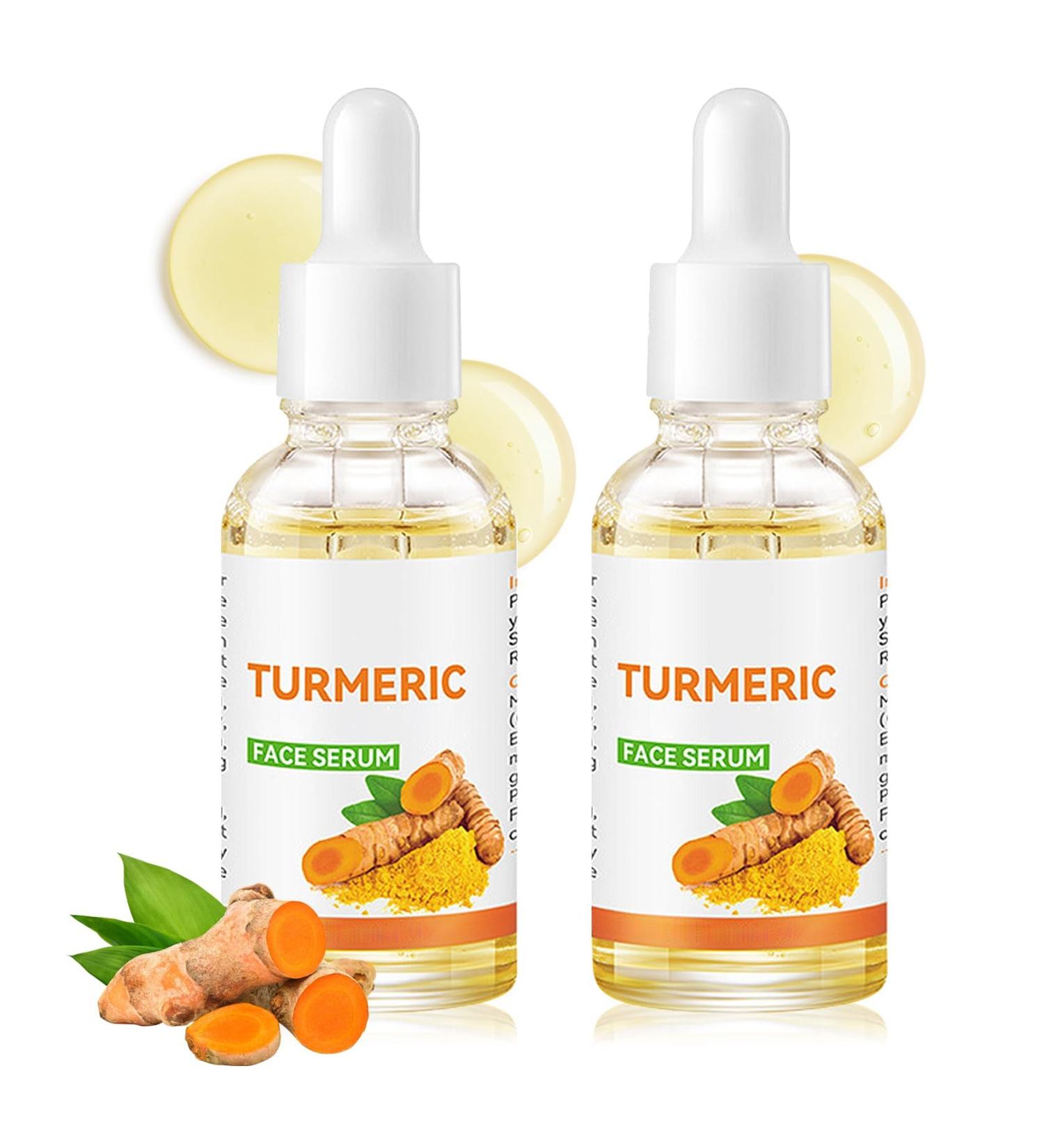 2PCS Turmeric Face Body Serum Turmeric Serum for Face Moisturizing Facial Serum Oil - Buy Online on GoSupps.com