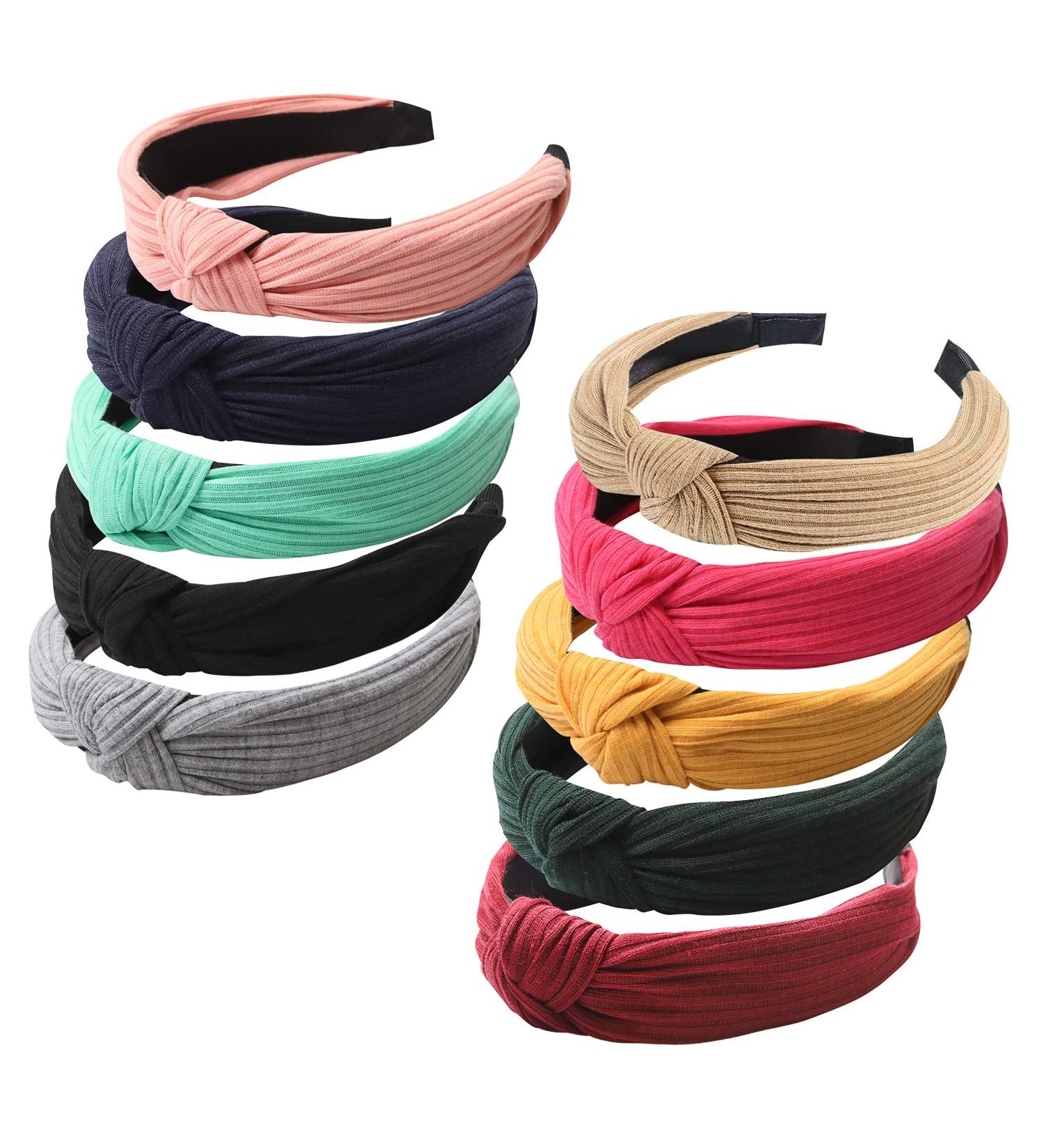 Haquno Women's Headbands - 10 Pack Fabric Hair Bands | Elastic Head Wrap for Outdoor Hair Accessories - Buy Online on GoSupps.com