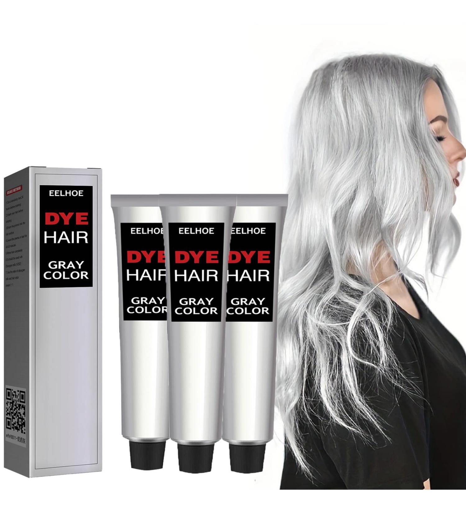 Silver hair dye natural silver gray hair dye cream cream with hair color silver hair dye silver gray hair dye cream for all hair types - Buy Online on GoSupps.com