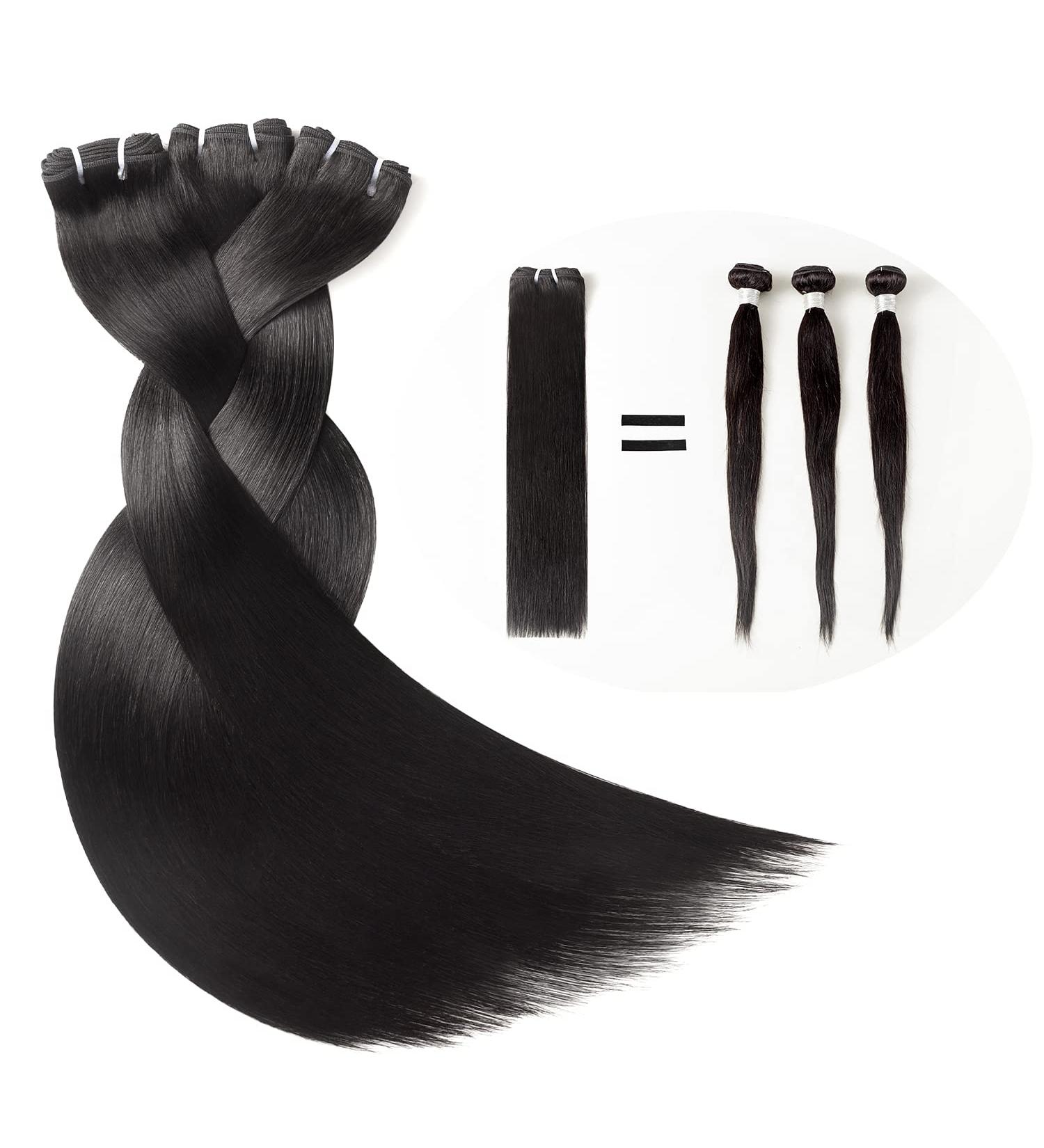 TRIIPPY Premium Cambodian Raw Hair Bundles 16 18 20 Inch - Triple Lifespan, Silky Bone Straight, No.1 Bestseller - Buy Online on GoSupps.com