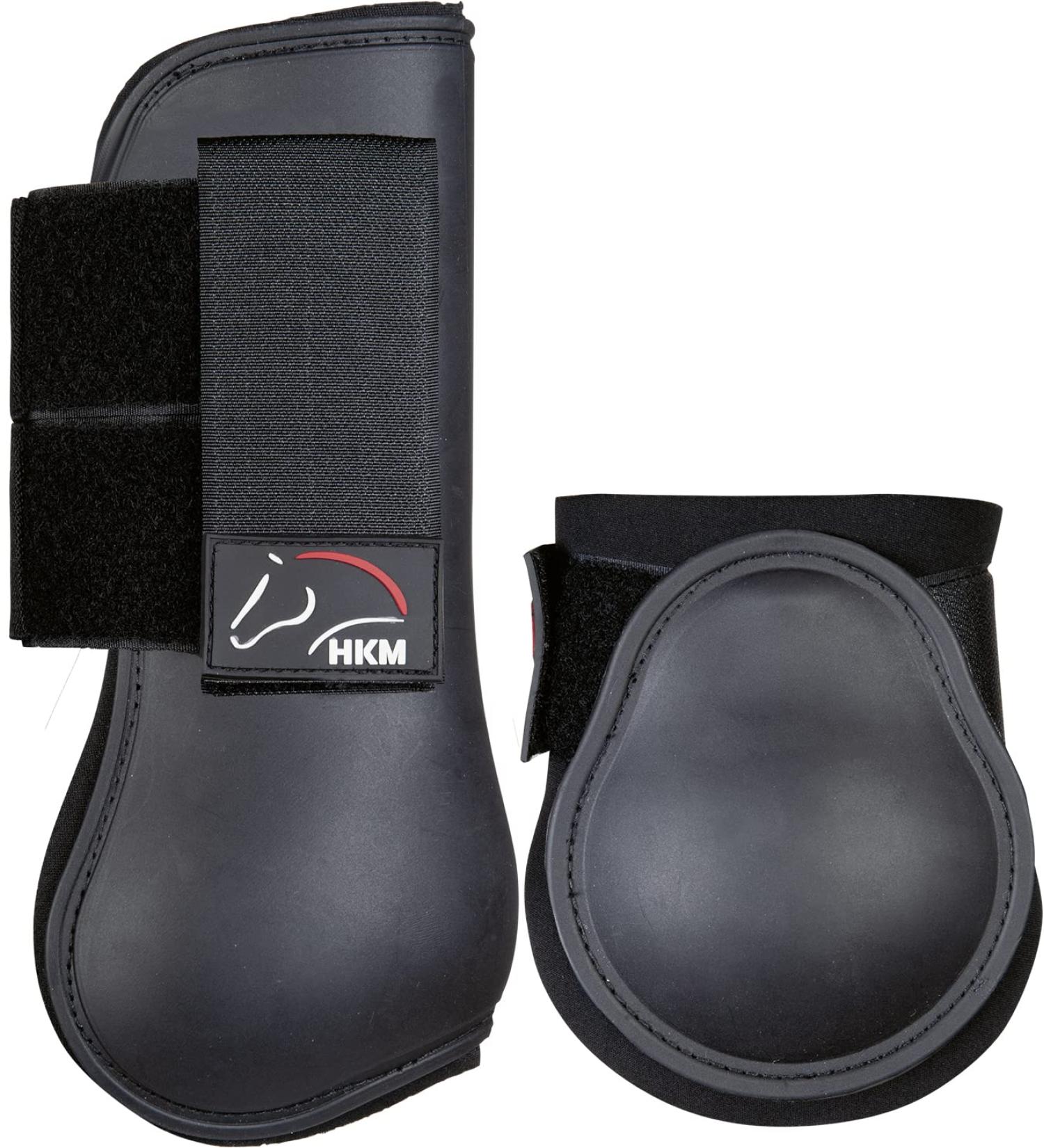 HKM Classic Gaiters & Fetlock Boots Set of 4 - Black Warmblood B9100 - Durable Equestrian Gear for International Shipping - Buy Online on GoSupps.com