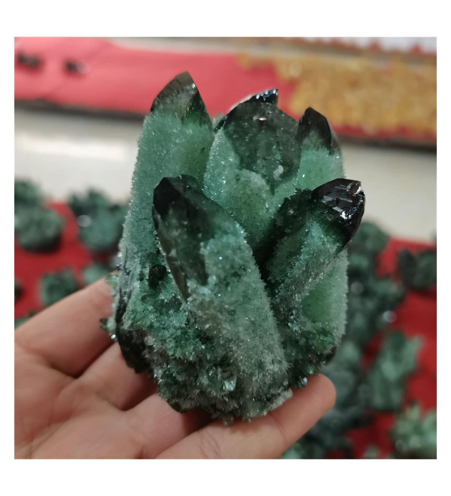 Natural Crystal Rough Crystal Cluster 1pcs Natural Green Ghost Phantom Quartz Crystal Cluster Specimen Home Decoration (Size : 200-300g) - Buy Online on GoSupps.com