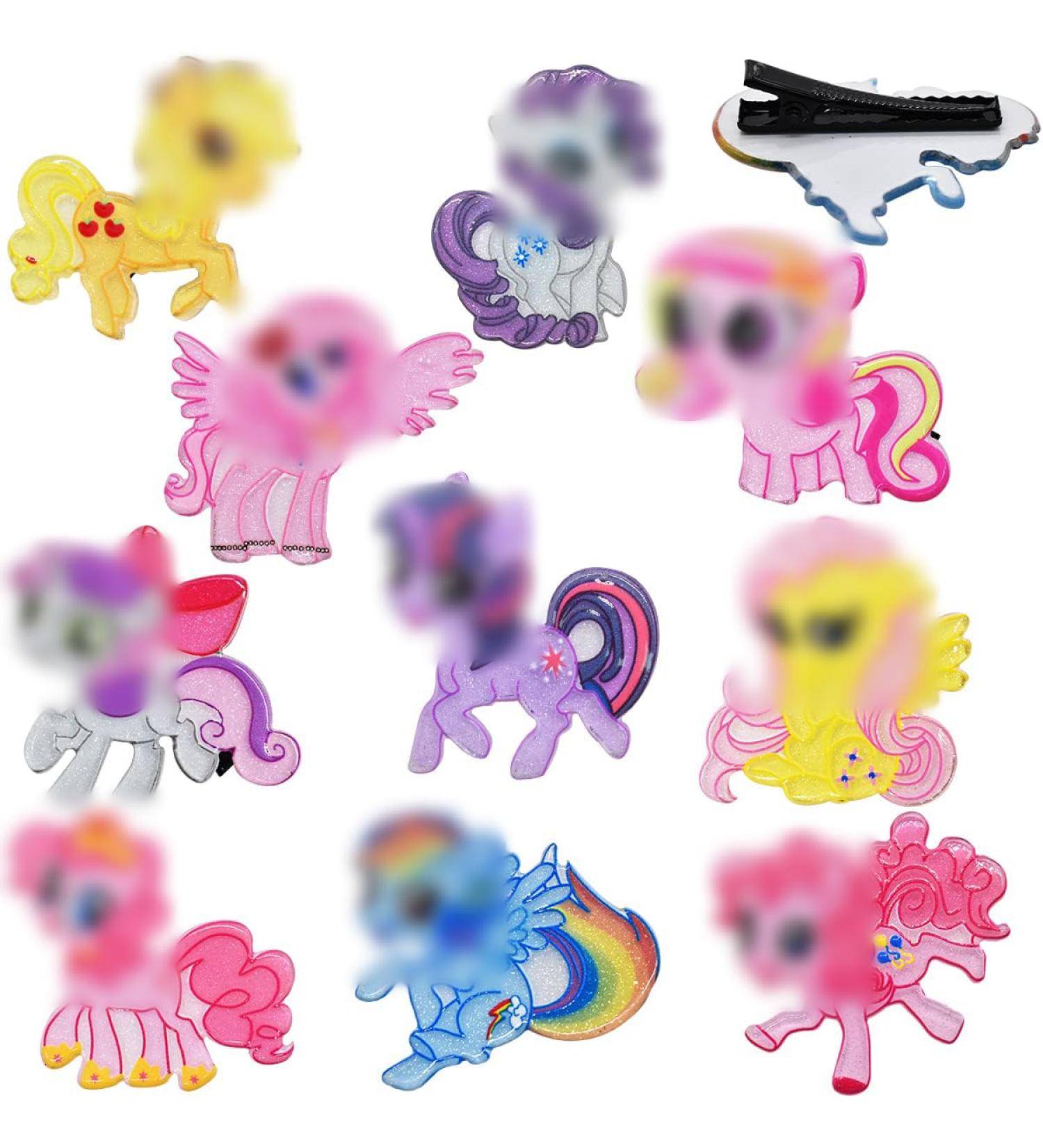 Miotlsy Unicorn Hairpin Set - 10 Cute Cartoon Hair Accessories for Girls | Stylish Unicorn Hair Clips - Buy Online on GoSupps.com