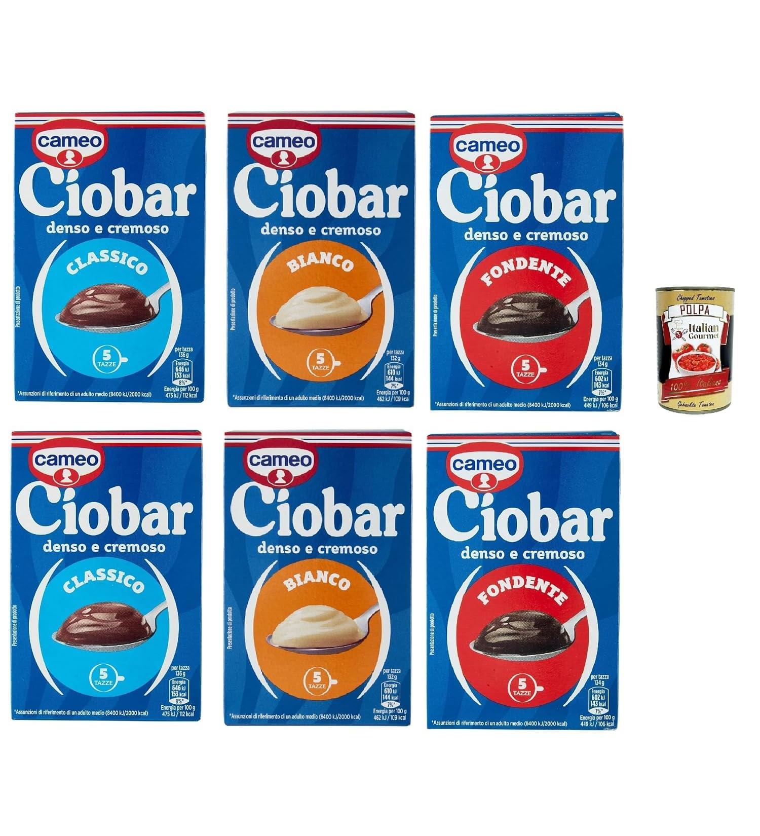 Italian Gourmet Ciobar Chocolat Chaud Dense et Cr meux Assorti Classique Blanc et Noir Pr paration pour Boisson Chaude Pack 6x125g + Italian Gourmet Polpa - Buy Online on GoSupps.com
