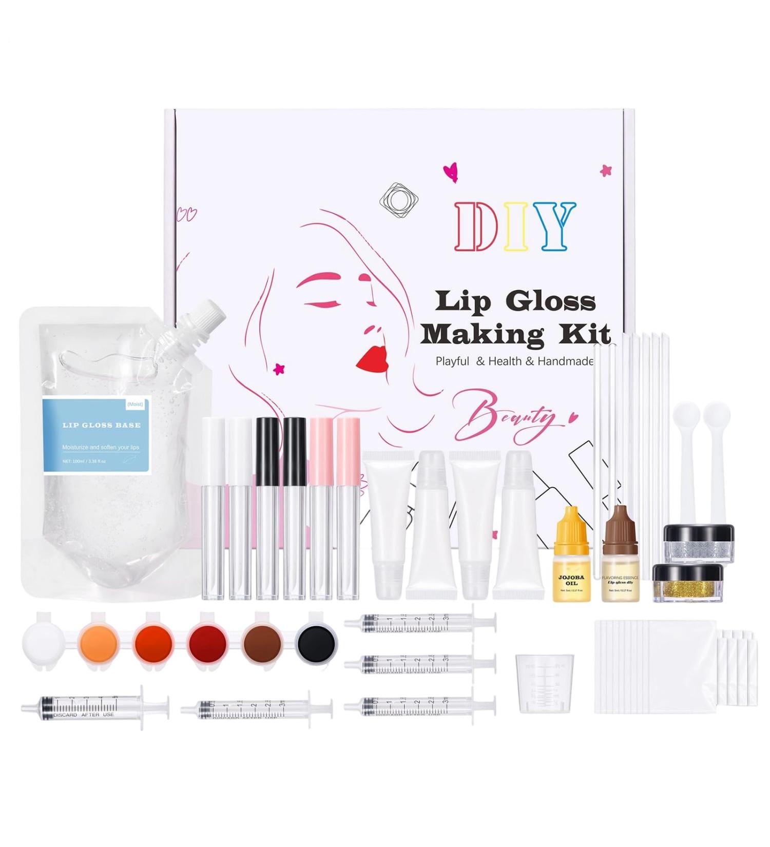  G n rique DIY Lip Gloss Making Kit - DIY to Create Your Own Lip Cream - Moisturizing and Handmade Set for Beginners | Beginners and Enthusiasts - Buy Online on GoSupps.com