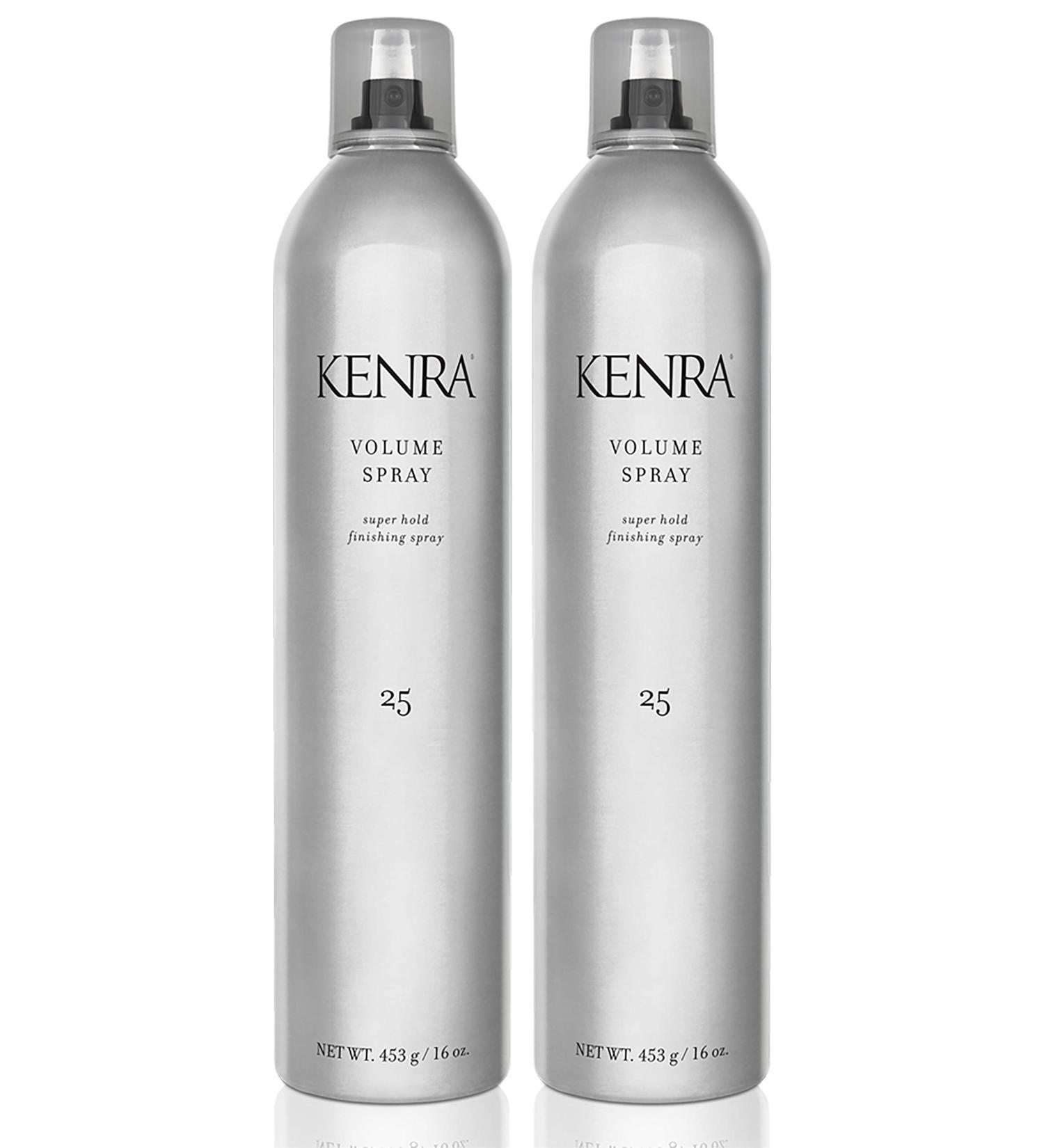 Kenra Professional Volume Spray 25 | Super Hold Finishing & Styling Hairspray | Flake-free & Fast-drying | Wind & Humidity Resistance | All Hair Types 16 Fl Oz (Pack of 2) 80% VOC
