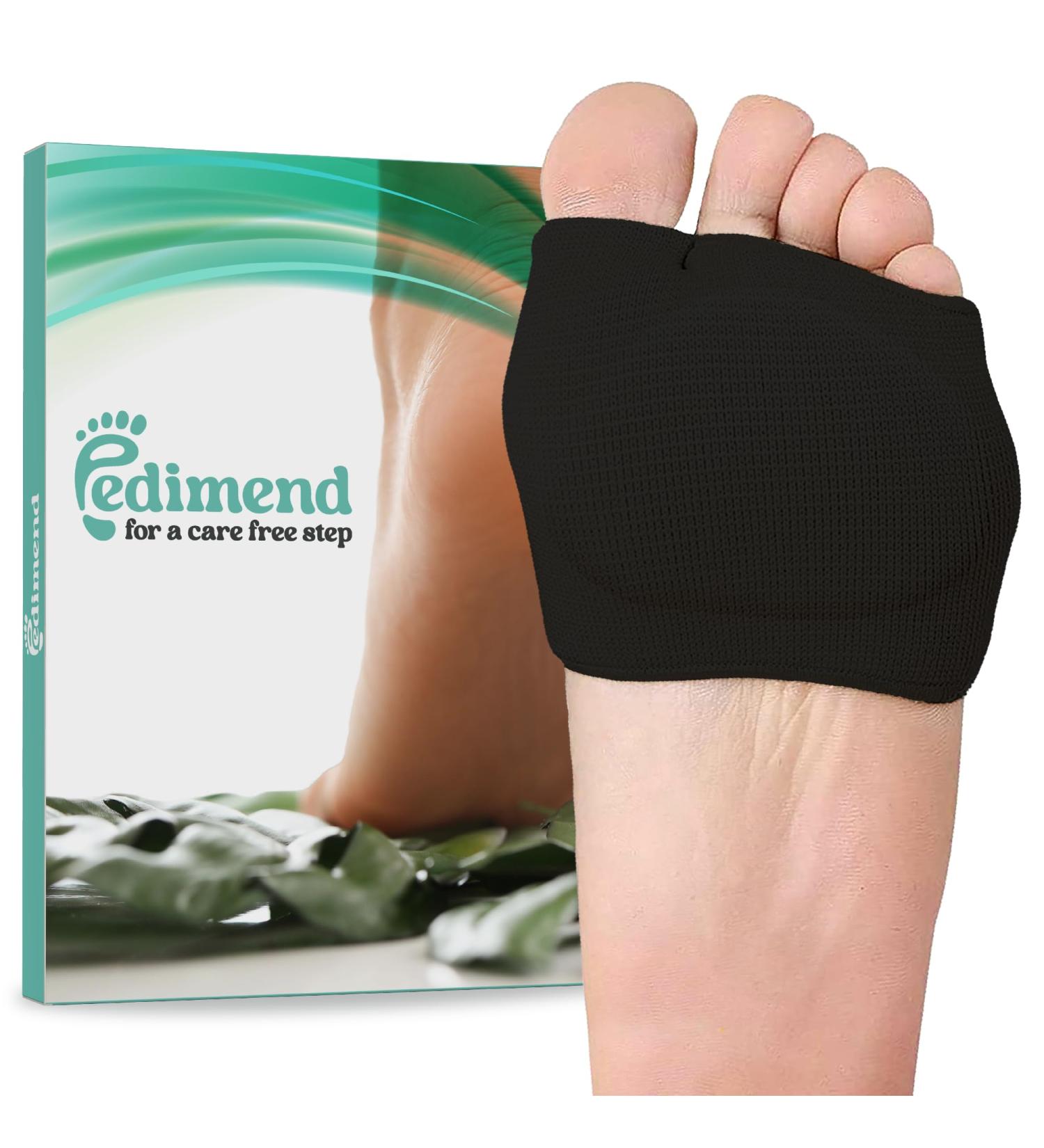 Pedimend Gel Metatarsal Pads for Men and Women - Ball of Foot Cushion for Pain Relief - Fabric Soft Socks - Black, Large (UK 6-11) - Buy Online on GoSupps.com