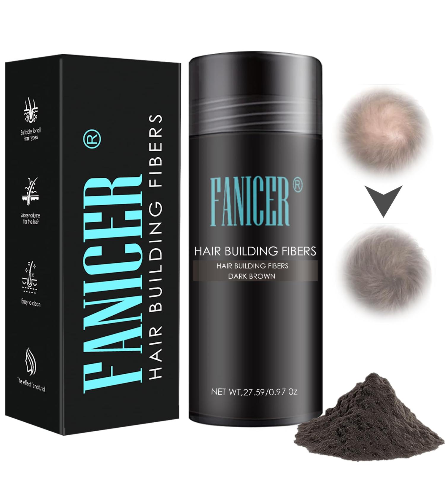 Hair Fibres Hair Fibres for Thinning Hair Powder for Natural Look 30g Bottle Dark brown - Buy Online on GoSupps.com