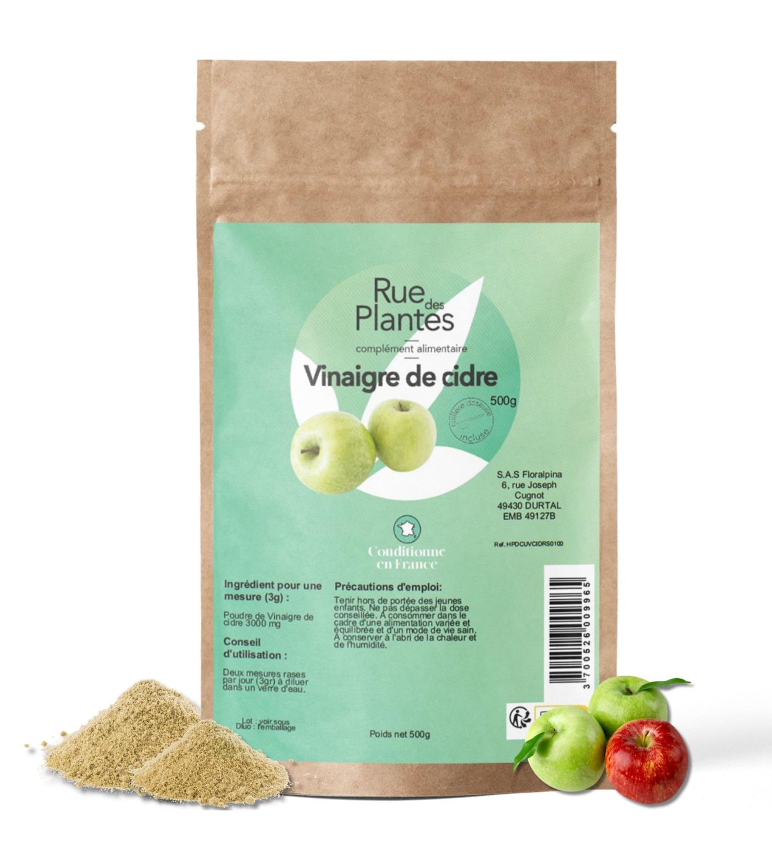 Rue Des Plants Cider vinegar powder 100 natural 500 g - Buy Online on GoSupps.com