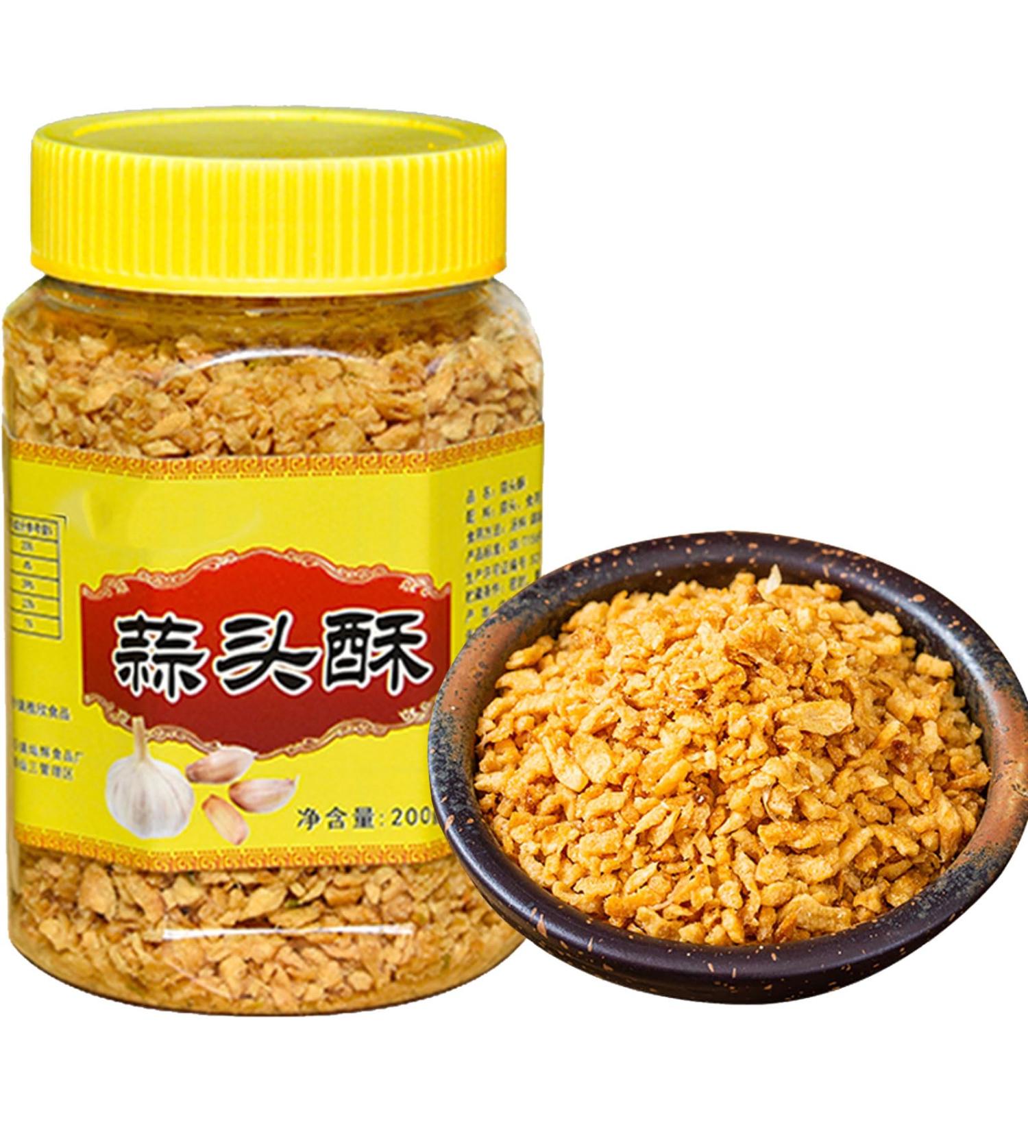 Crispy Fried Garlic 200g garlic bread seasoning crispy garlic used for Salad Toppings Fried Onions - Ramen Rice Seasoning - Buy Online on GoSupps.com