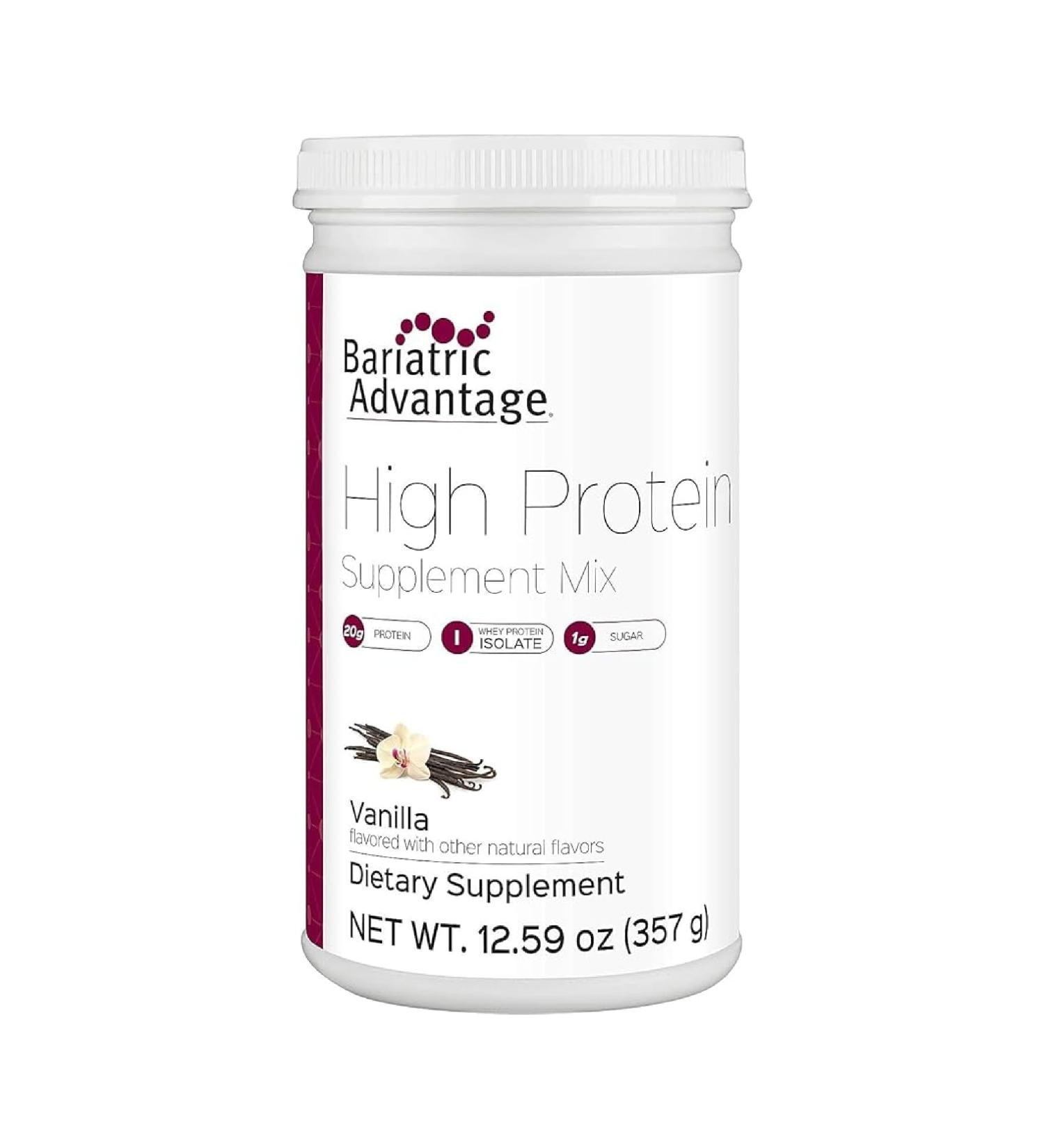Bariatric Advantage High Protein Supplement Mix - Protein Powder - 20 g Protein - for Pre- & Post-Bariatric Surgery Patients - Iron Calcium & More - Vanilla - 14 Servings Vanilla 12.59 Ounce (Pack of 1) - Buy Online on GoSupps.com