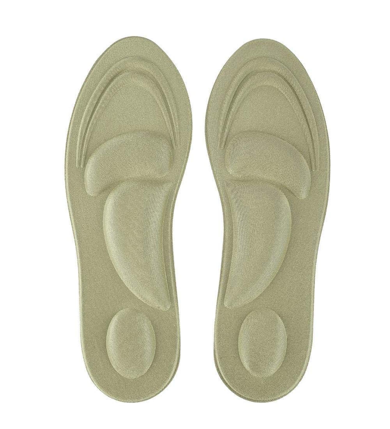 Orthotic Arch Support Insole for Flat Feet - Memory Foam Shoe Pad for Plantar Fasciitis Comfort (Women - Gold - Buy Online on GoSupps.com