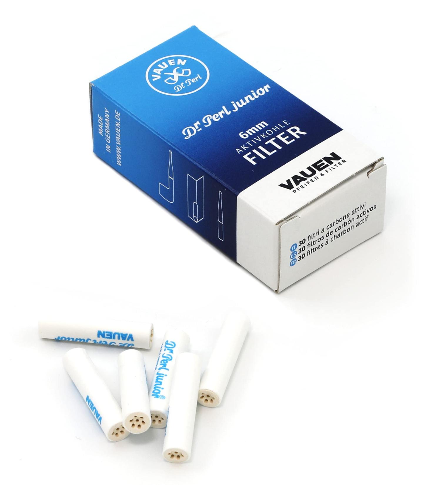 30 filters - Vauen Dr. Perl Junior 6mm activated Charcoal filters