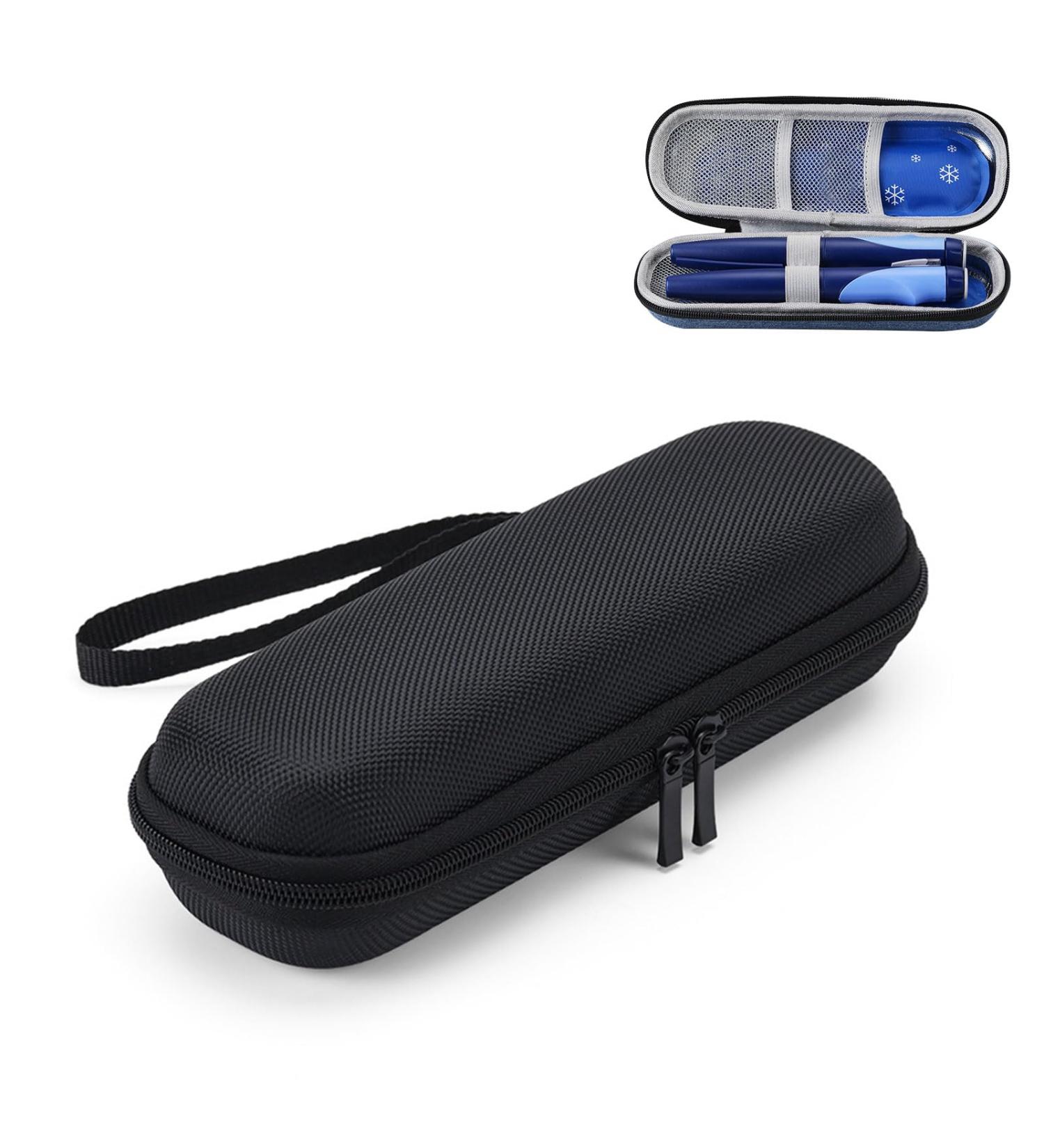 Insulin Cooling Bag - Travel Medication Cooler for Diabetics | Portable Insulin Pen Storage | Thermal Pocket - Black - Buy Online on GoSupps.com