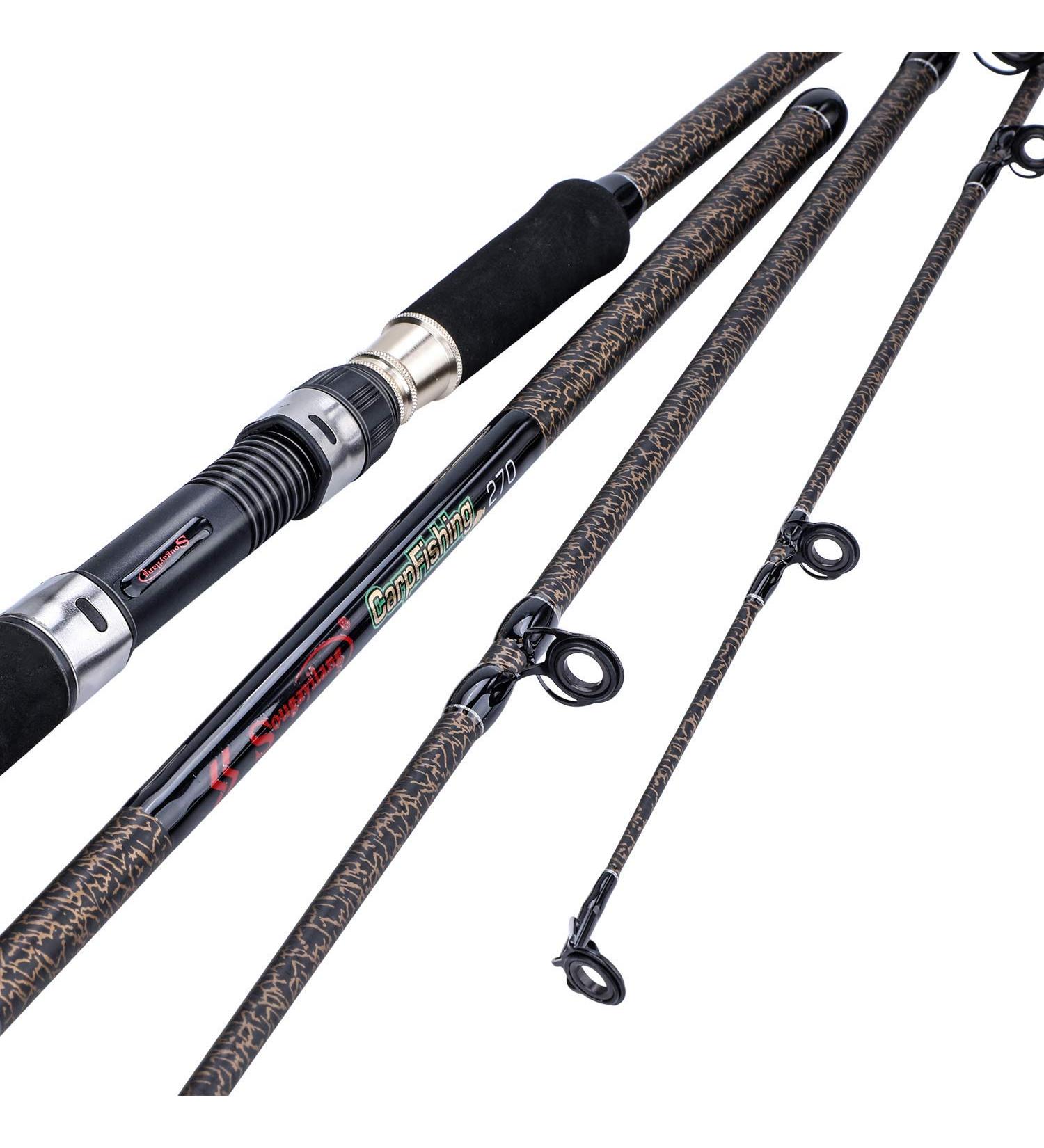 Sougayilang Carp Fishing Rod - Portable High Carbon 4-Piece Blank for Travel | Freshwater & Saltwater Fishing - Buy Online on GoSupps.com
