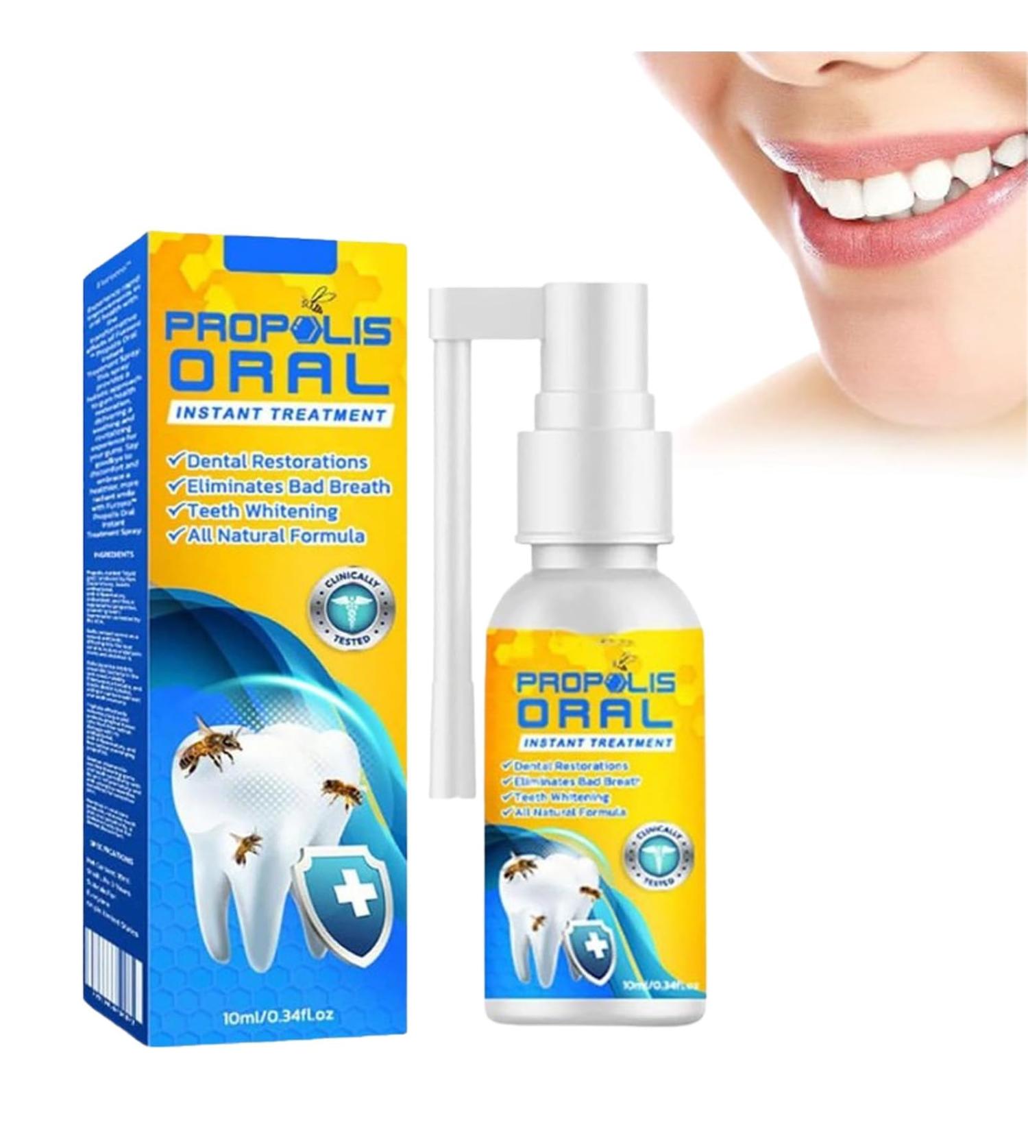 Propolis Oral Instant Treatment Spray Propolis Oral Health Spray Propolis Oral Spray Fresh Breath (1 Pcs) - Buy Online on GoSupps.com