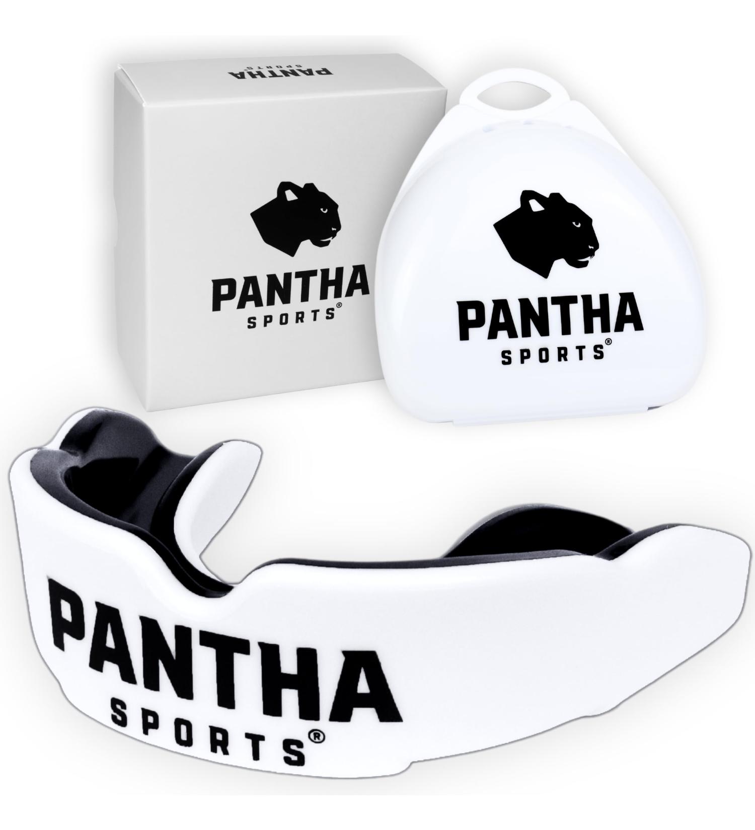 Pantha Sports Mundsprung - Optimal Breathing & Adaptability | Dental Protection for MMA Kickboxing Muay Thai Martial Arts & Hockey | Includes Transport Box - White/Black - Buy Online on GoSupps.com