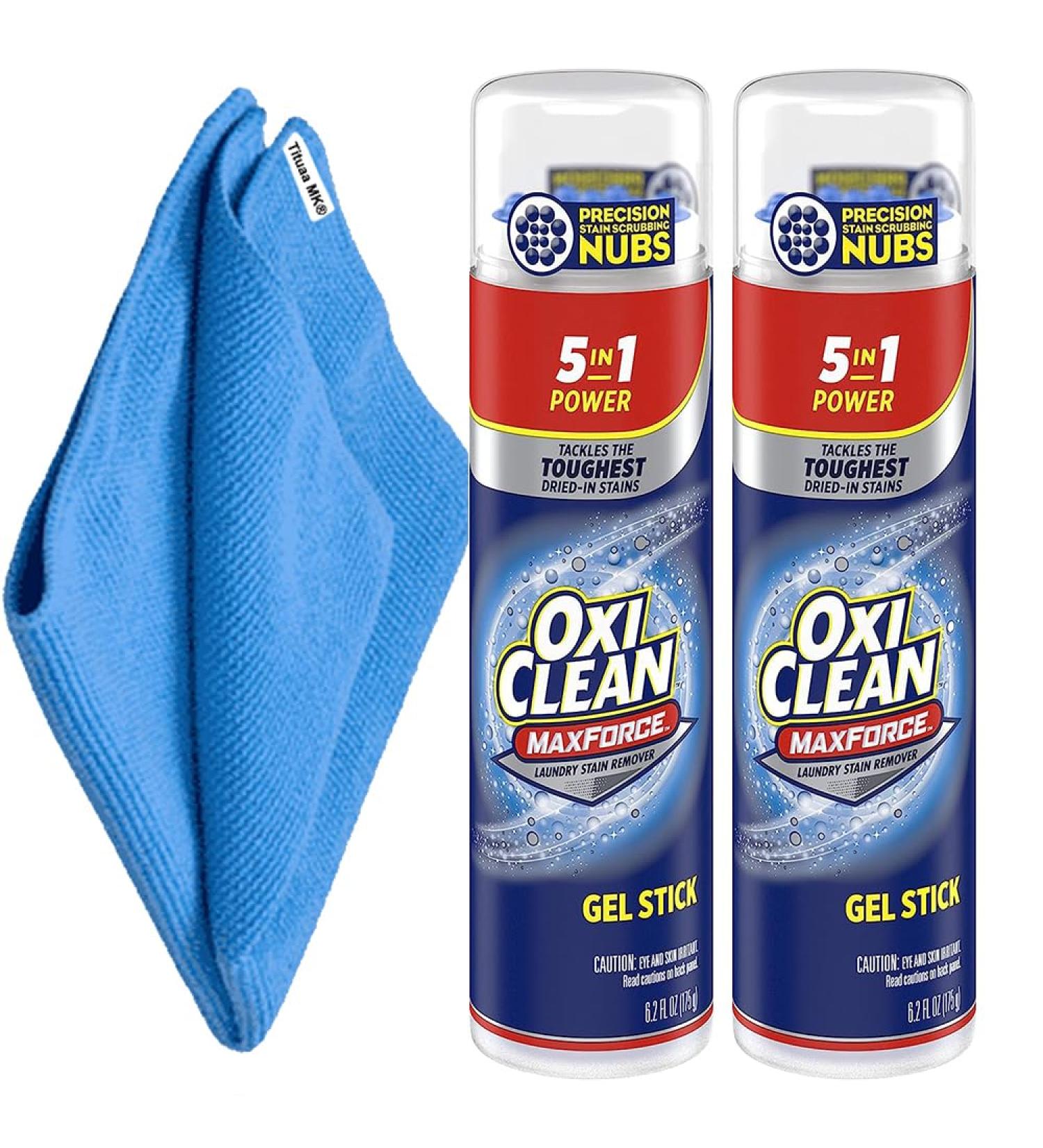 Buy OxiClean MaxForce Gel Stick - Powerful Stain Remover + 16x16 Microfiber Cloth - International Shipping Available - Buy Online on GoSupps.com