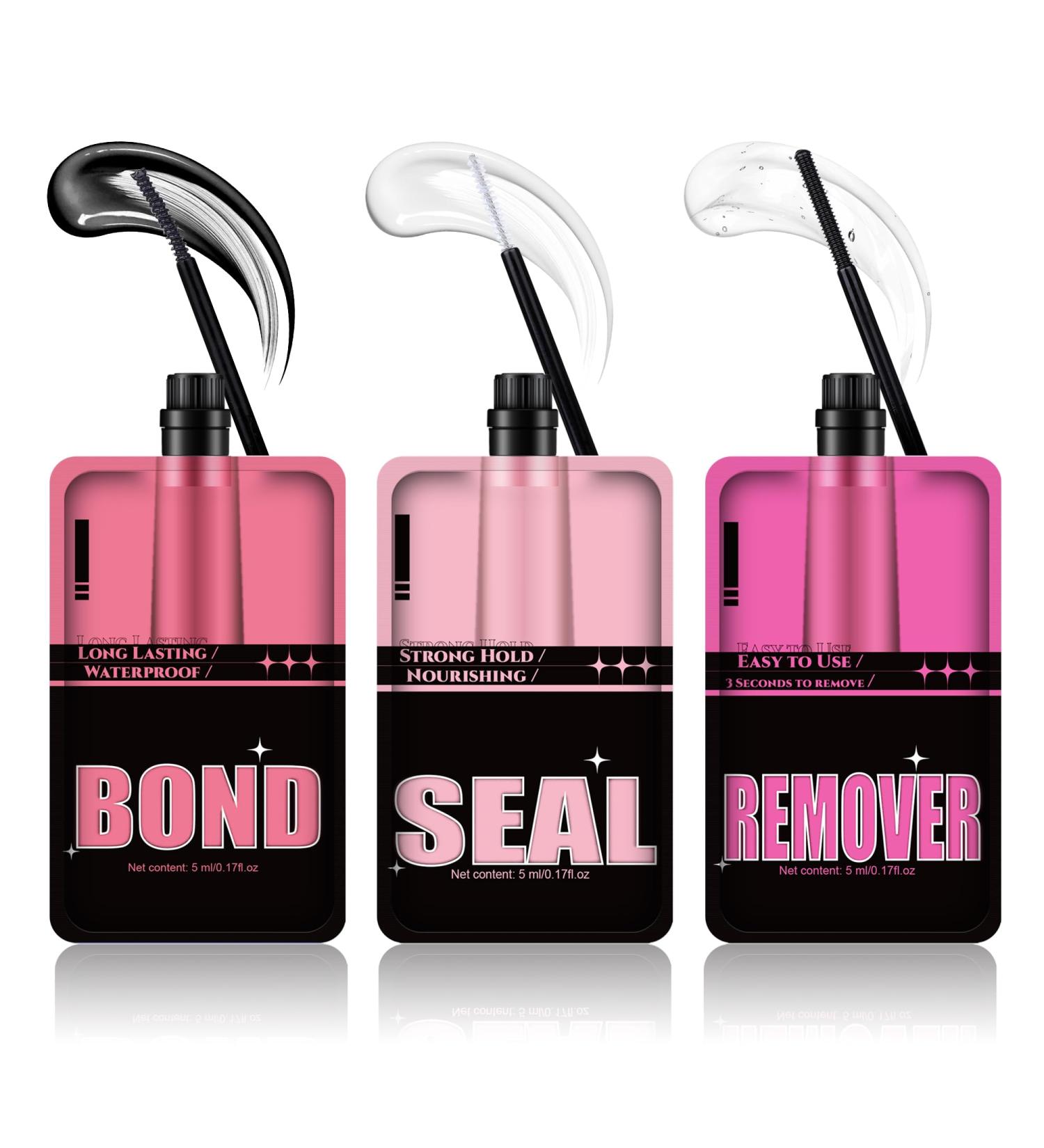 15ML Strong Hold Eyelash Extension Kit by GVEFETIEE - Waterproof Lash Bond & Seal & Remover for Individual Lashes Clusters - Buy Online on GoSupps.com