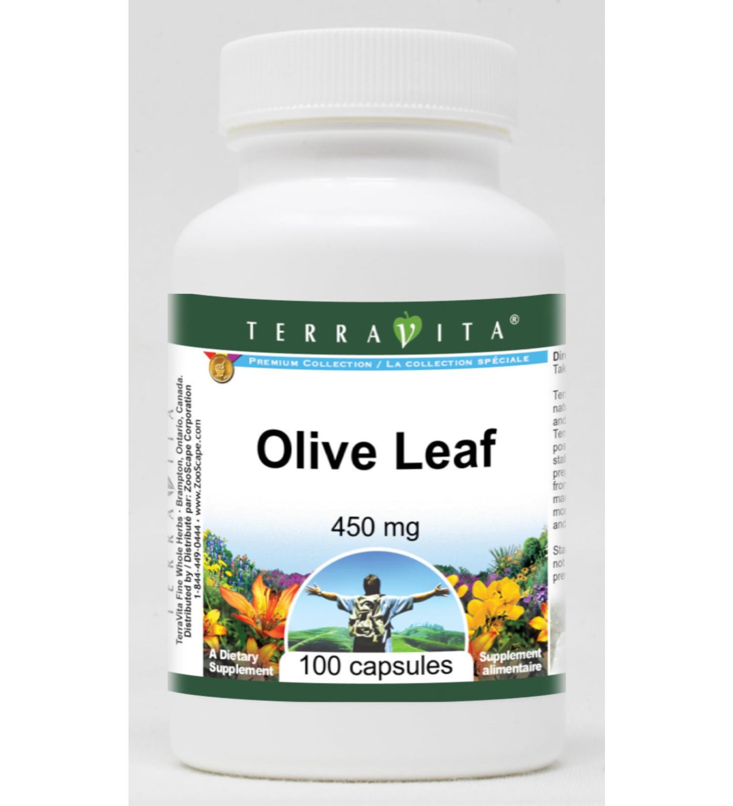 Olive Leaf - 450 mg (100 Capsules ZIN: 511386) - 3 Pack - Buy Online on GoSupps.com