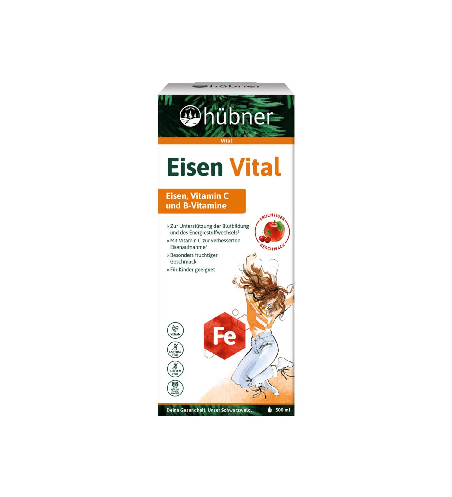 h bner Eisen Vital F Iron Liquid Juice 500 ml - Boost Energy & Vitality | International Shipping Available - Buy Online on GoSupps.com