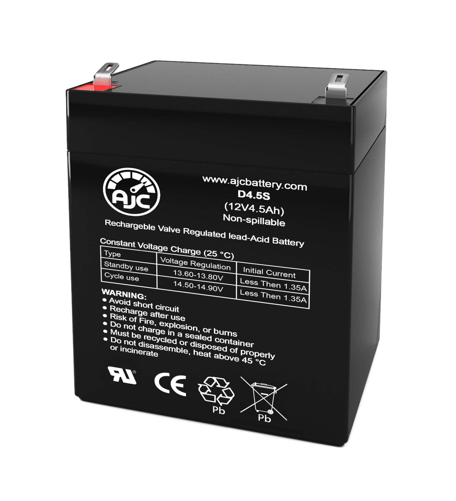 AJC Battery Compatible with Leoch LP12-4.5 | 12V 4.5Ah Sealed Lead Acid Battery - Fast International Shipping - Buy Online on GoSupps.com