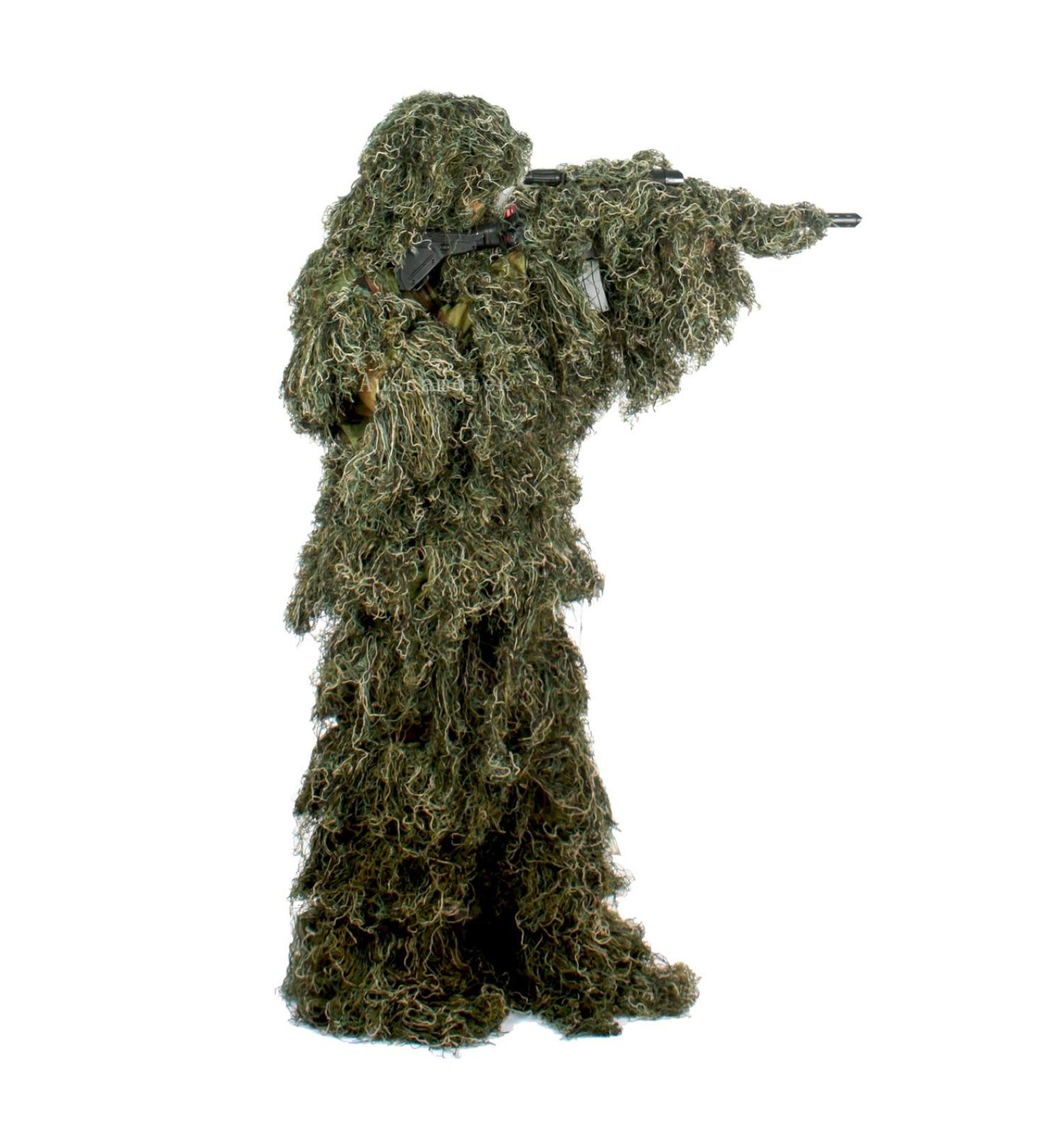 AUSCAMOTEK Ghillie Suit for Hunting - Green/Brown Adult Youth Kid Size Medium-Large - Buy Online on GoSupps.com