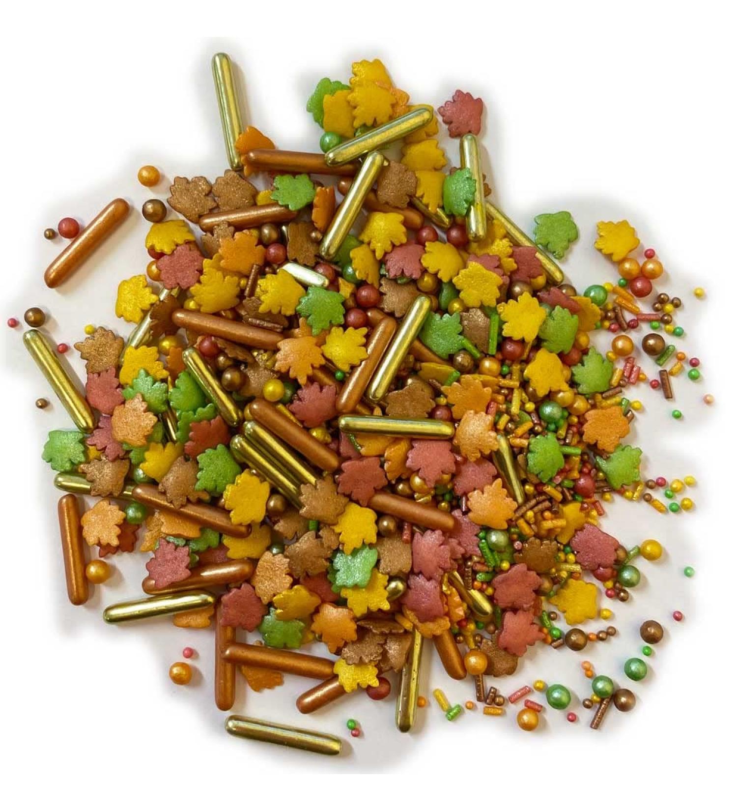 Sprinkletti - Halloween Cake Topper Sprinkles Pouches - Edible Cupcake Decorations - Ideal For Halloween & Autumn Themed Cakes & Bakes (100g Autumn Glow) 100g Autumn Glow - Buy Online on GoSupps.com