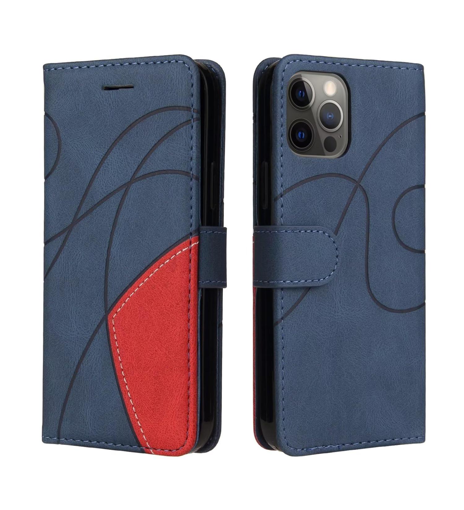 Haygdz Leather Cover for Huawei Mate 50 - Premium PU Wallet Case with Card Compartment Stand Magnetic Closure - Blue - Buy Online on GoSupps.com