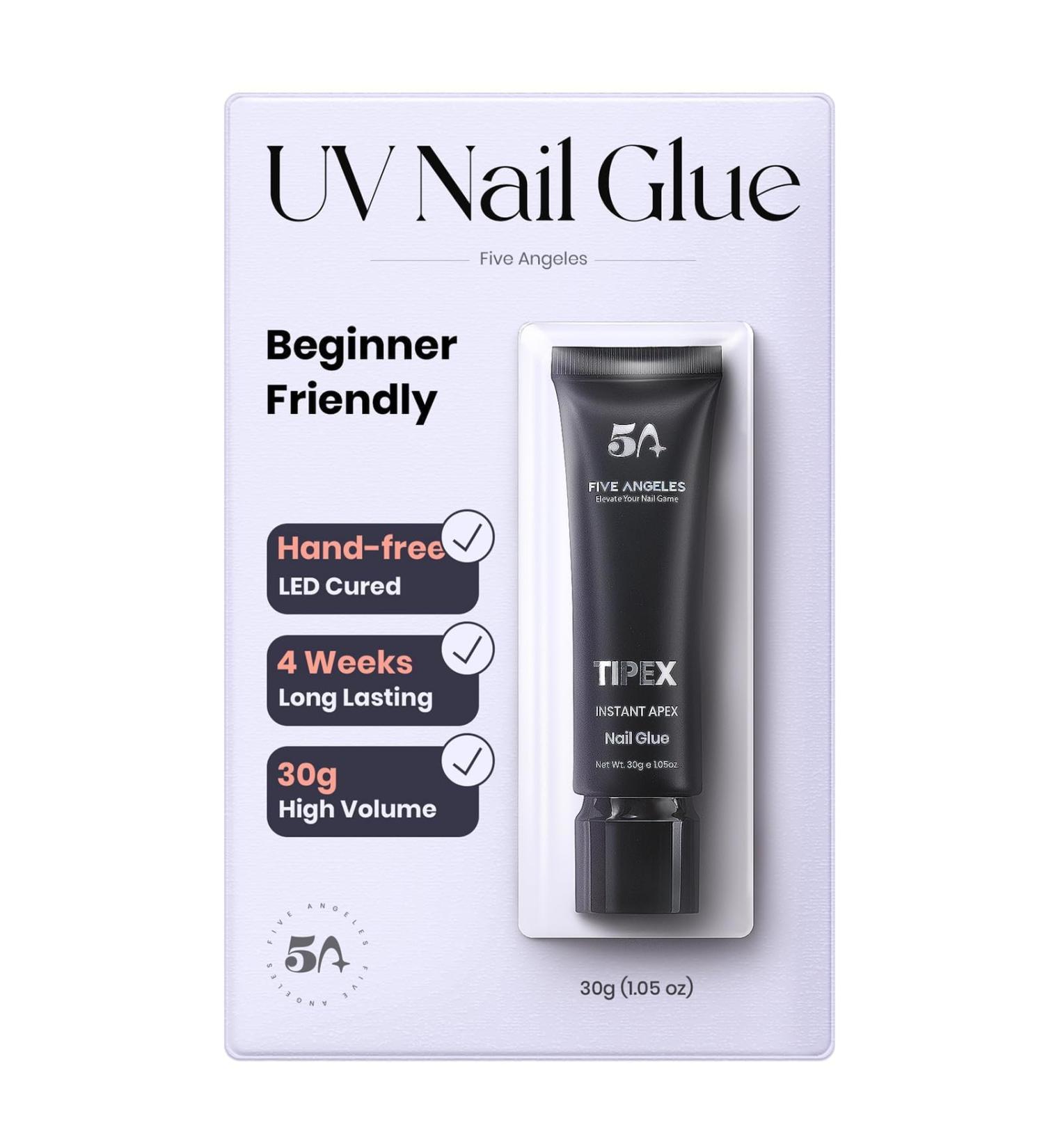 Buy Tipex UV Gel Nail Glue - 30g Strong Adhesive for Long-Lasting Acrylic Nail Tips & Nail Art - Buy Online on GoSupps.com