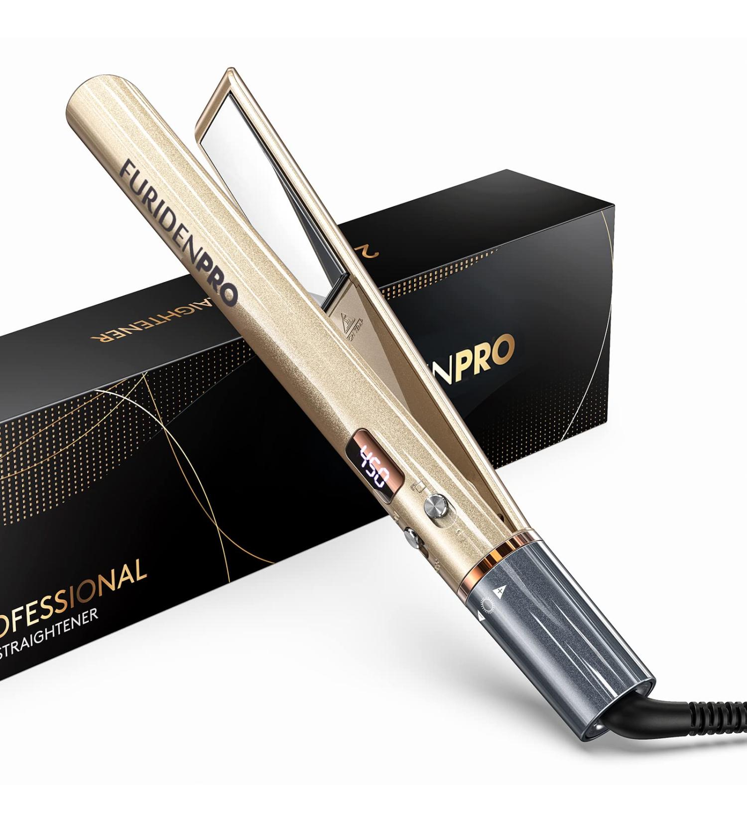 FURIDEN PRO 2-in-1 Hair Straightener and Curler - Gold | No Frizz, Long-Lasting Finish - Buy Online on GoSupps.com