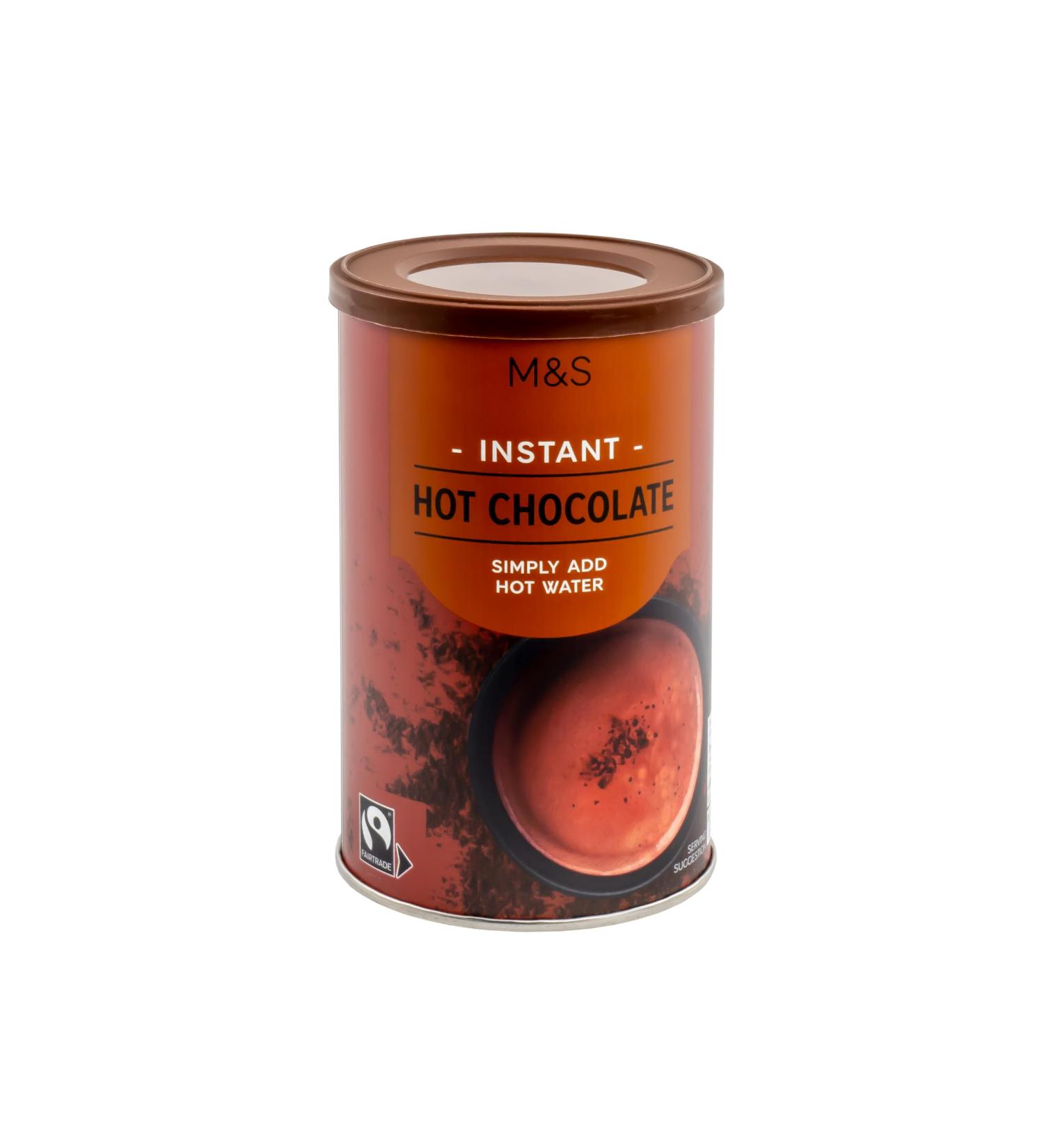 M&S Marks & Spencer Instant Hot Chocolate Powder Simply Add Hot Water Vegetarian 200g
