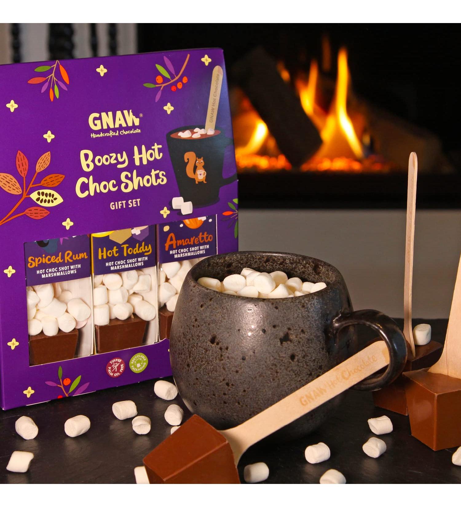 Gnaw Boozy Hot Chocolate Gifts In A Box Hot Chocolate Gift Set With 3 Alcohol-Inspired Flavoured Hot Choc Stirrers Perfect Hot Chocolate Sets For Any Occasion Ideal Adult Hot Chocolate Gift Sets - Buy Online on GoSupps.com