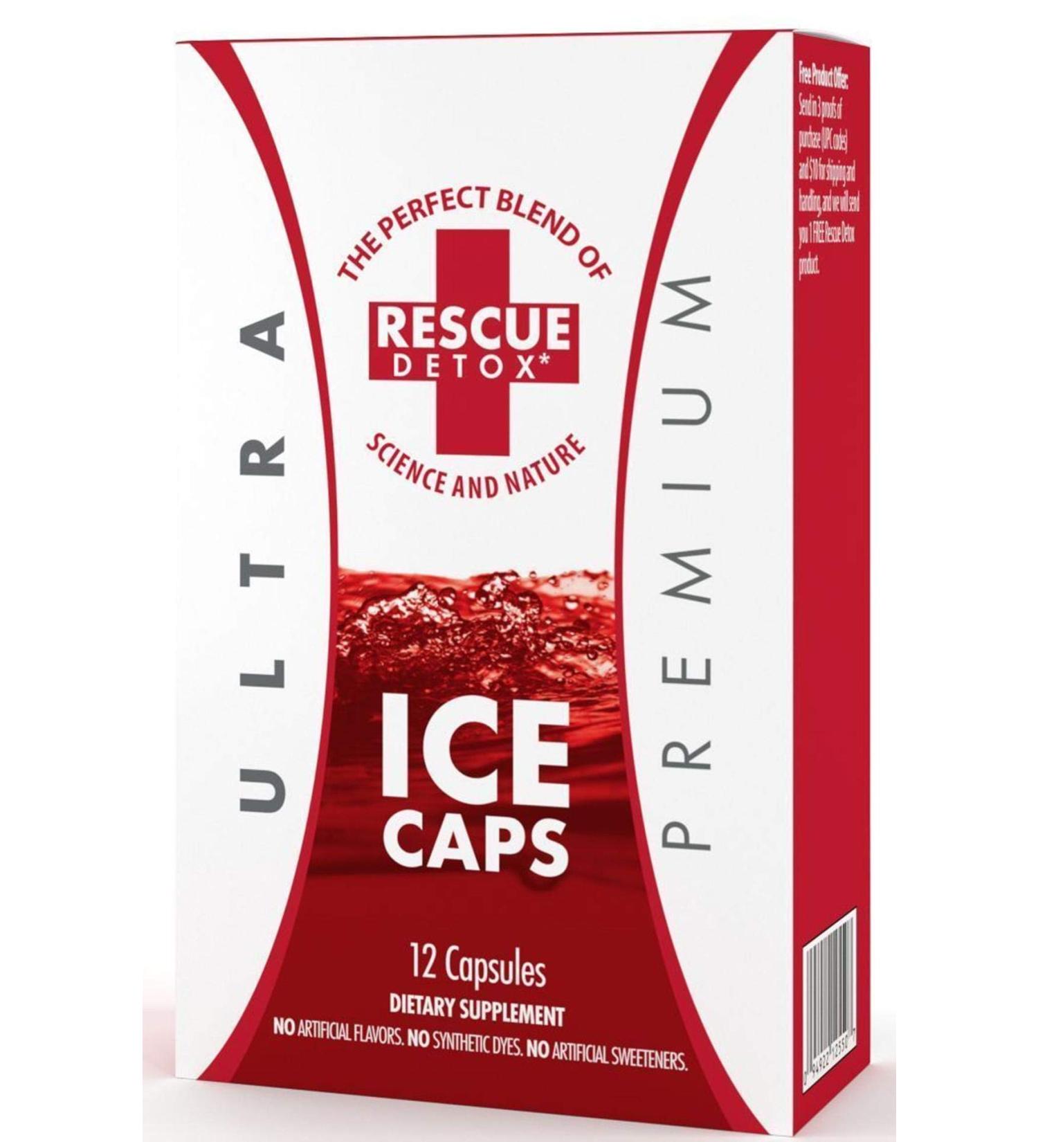 Rescue Detox Ice Caps Unflavored 12 Capsules