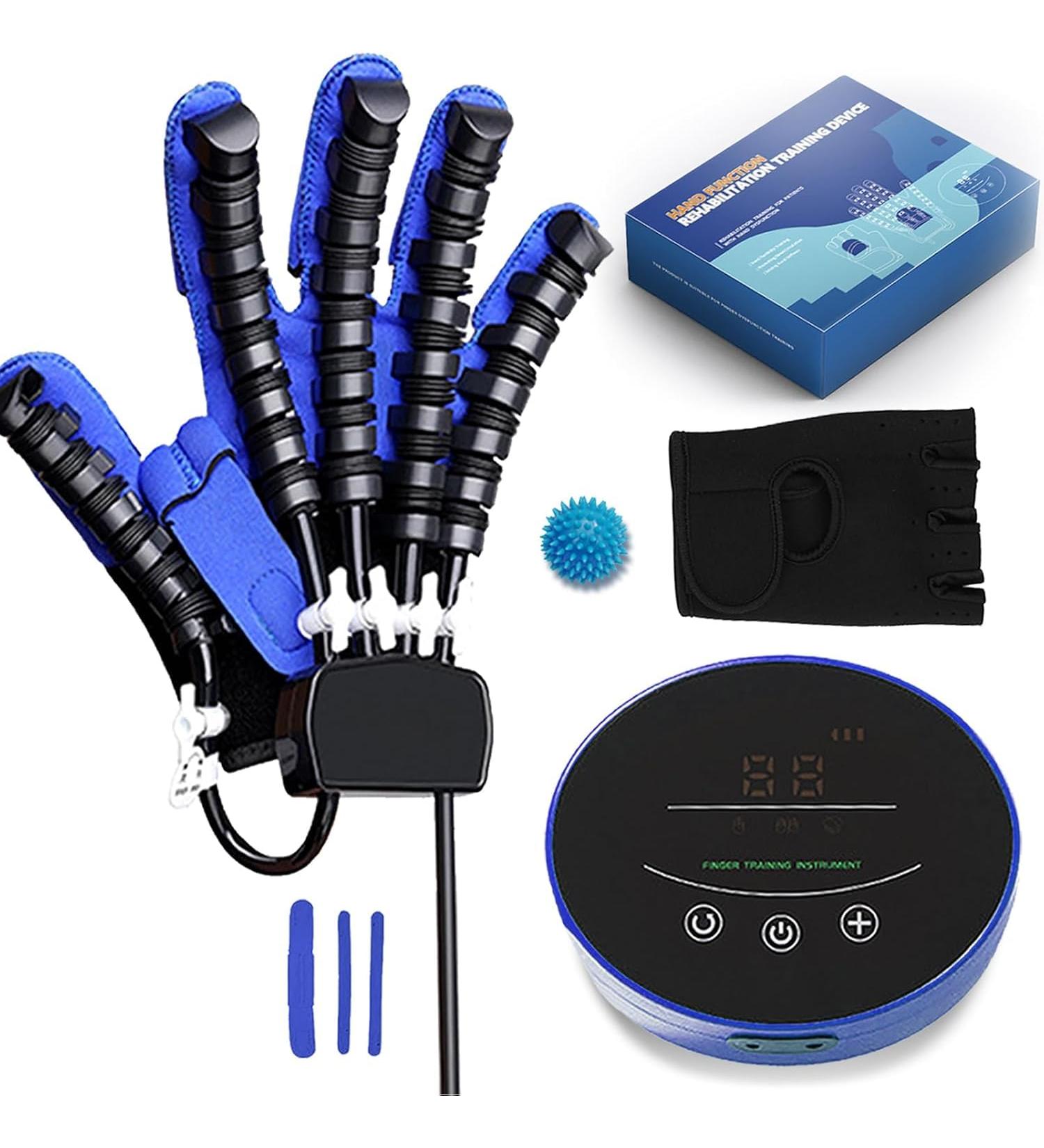 Hand Fution Rehabilitation Robot Gloves Arthritis Gloves Hand Exercise Rehabilitation Equipment Therapy Physical Stroke Finger Splint Assistive Gloves Blue Right M Blue Right M - Buy Online on GoSupps.com