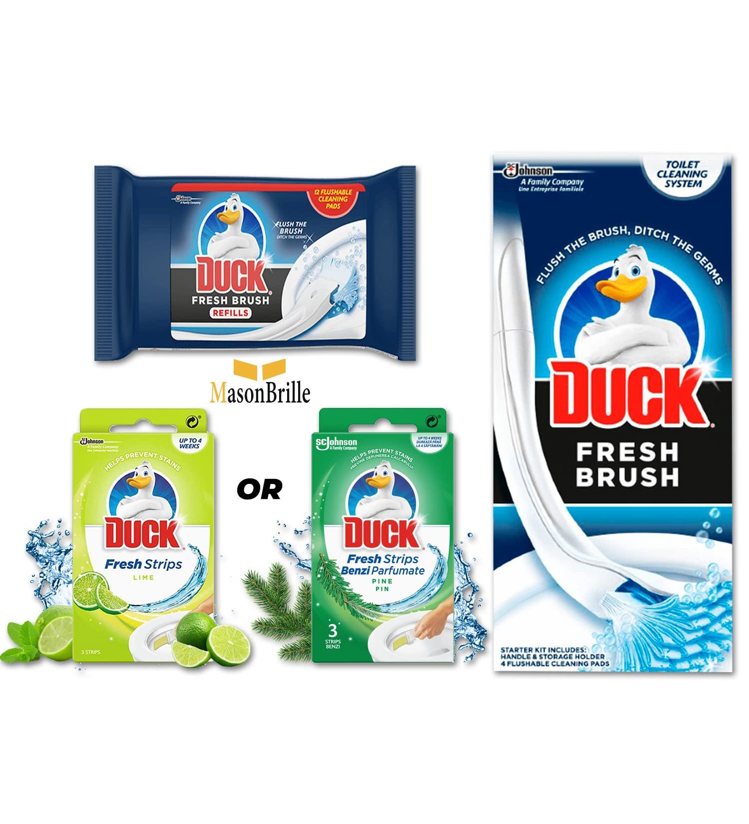 DUCK FRESH BRUSH - Toilet Bowl Cleaner - Disposable Toilet Brush - 12 Flushable Toilet Duck Fresh Brush Refills Set- Disinfecting Toilet Cleaner with Fragnance - Top Toilet Cleaning Tips - Buy Online on GoSupps.com