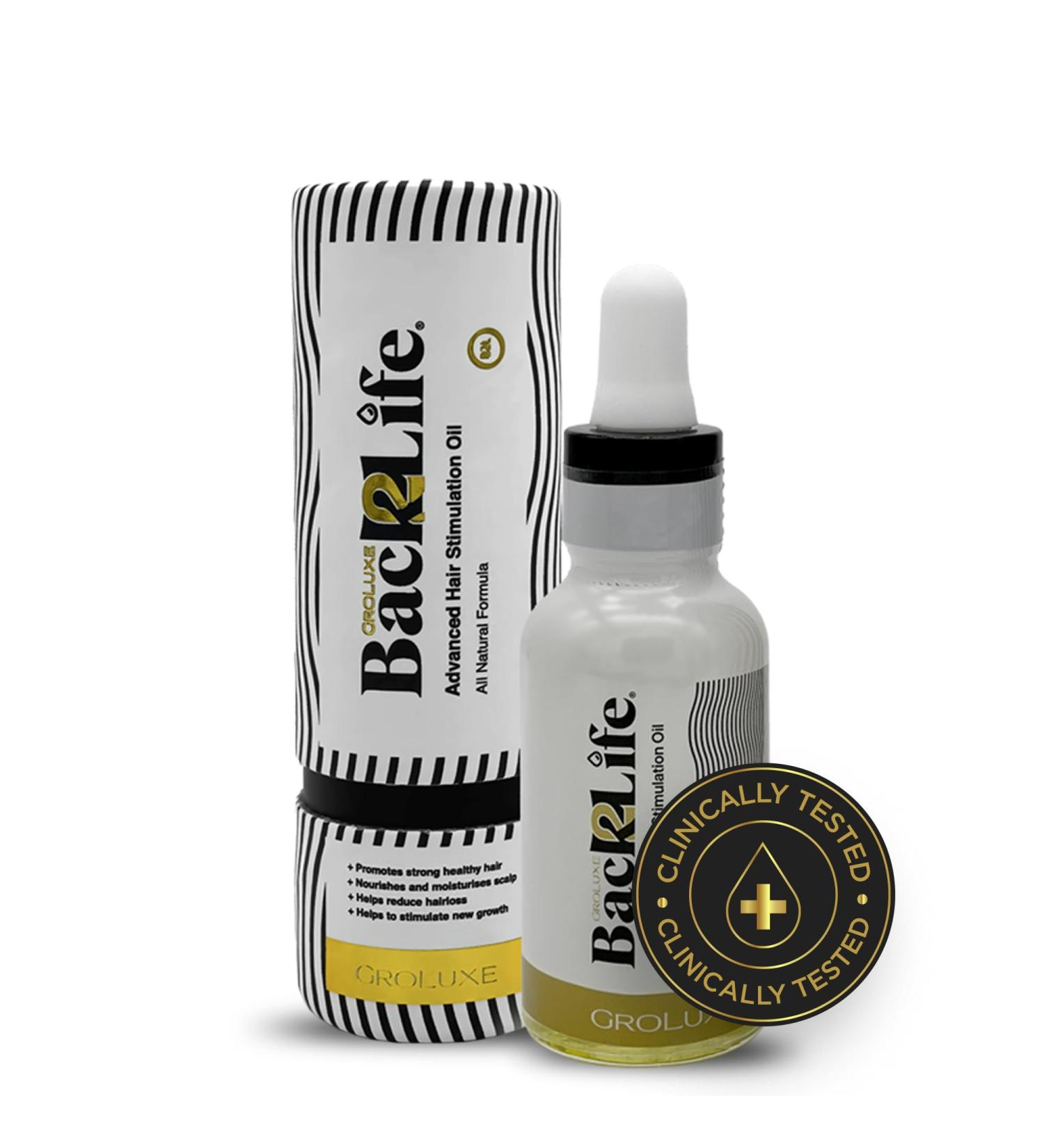 Back2Life 100% Natural Hair Stimulation & Beard Growth Oil - Say Goodbye to Patchy Beards - Moisturizing Serum for Hair & Beard - Scalp Repair & Regrowth Formula - Buy Online on GoSupps.com
