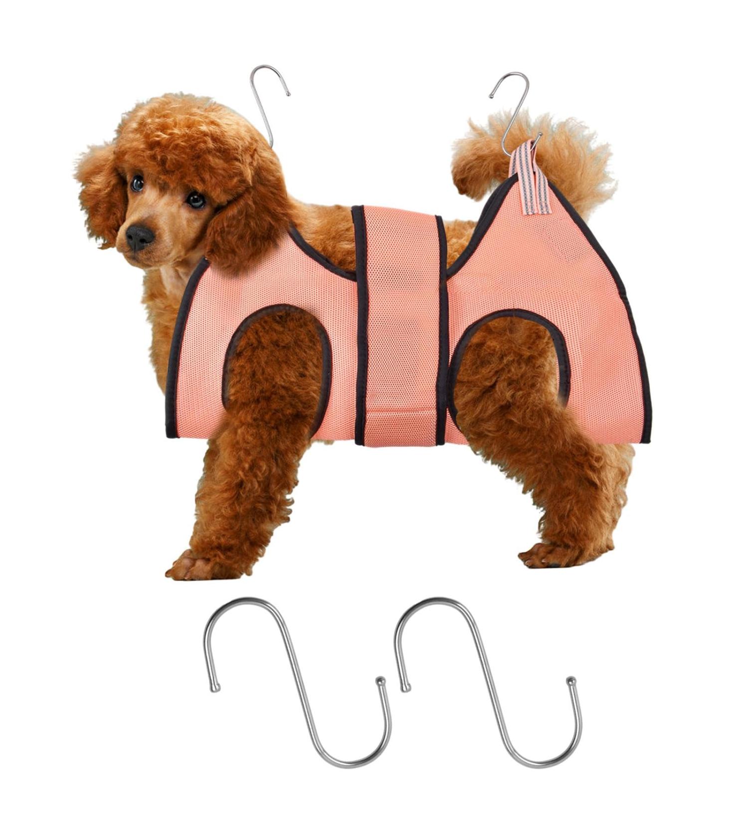 Hoaaigo Pet Care Hammock for Cats & Dogs - Breathable Loop Dishes & Nail Care Bag (M Pink) - Ultimate Pet Grooming Solution - Buy Online on GoSupps.com