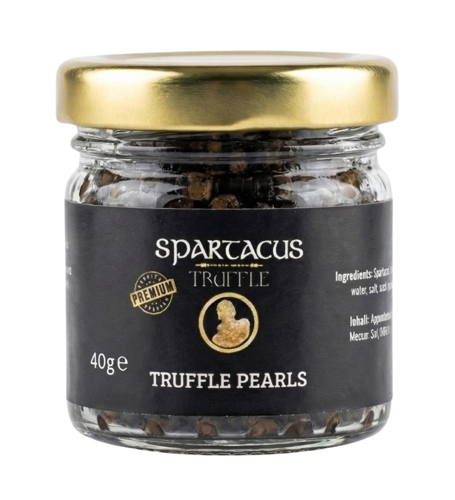  Spartacus Truffle Spartacus Truffle Pearls 40g Gourmet Truffle Pearls (50% Pearls & 50% Chopped Truffle) Luxury Culinary Decoration for Pasta Steak Sushi & Cooking - Buy Online on GoSupps.com