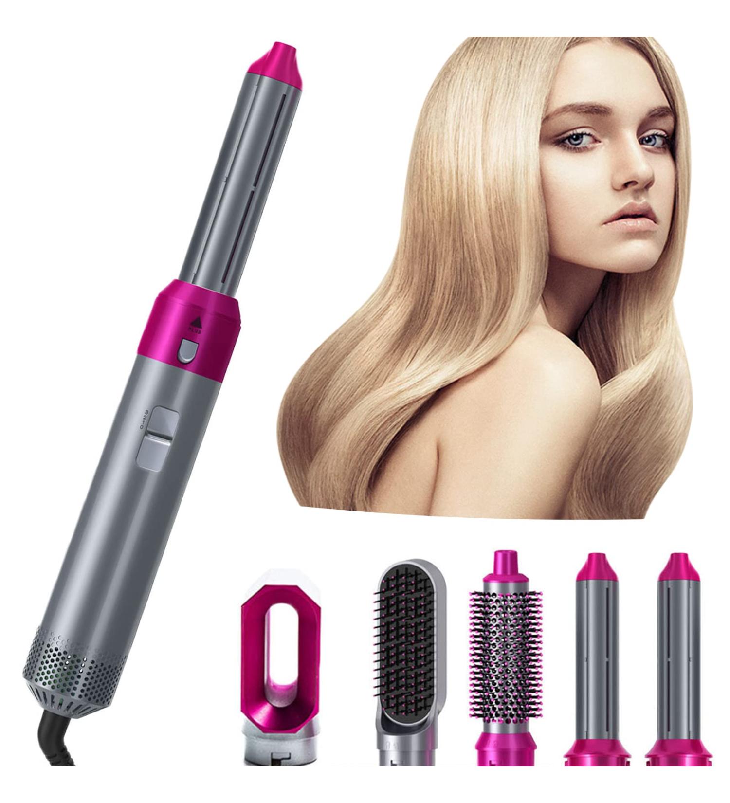 TAHSHINE 5-in-1 Hair Styler Blow Dryer Brush | Negative Ionic Electric Styling Tool with Detachable Brush Heads for Straightening & Curling - Buy Online on GoSupps.com