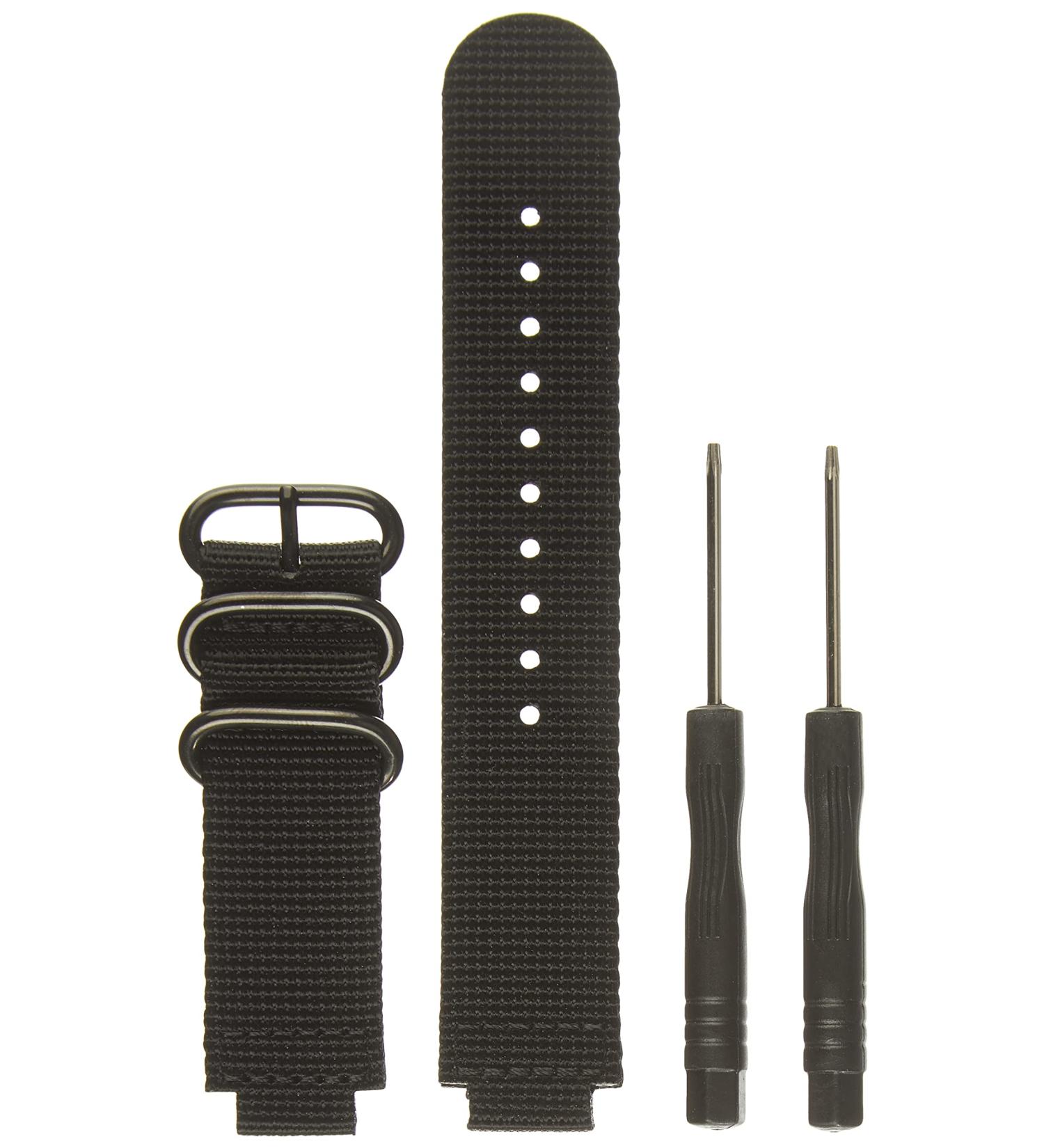 Garmin Quick Release Accessory Band 18 mm- Black with Slate Hardware (010-12932-01)