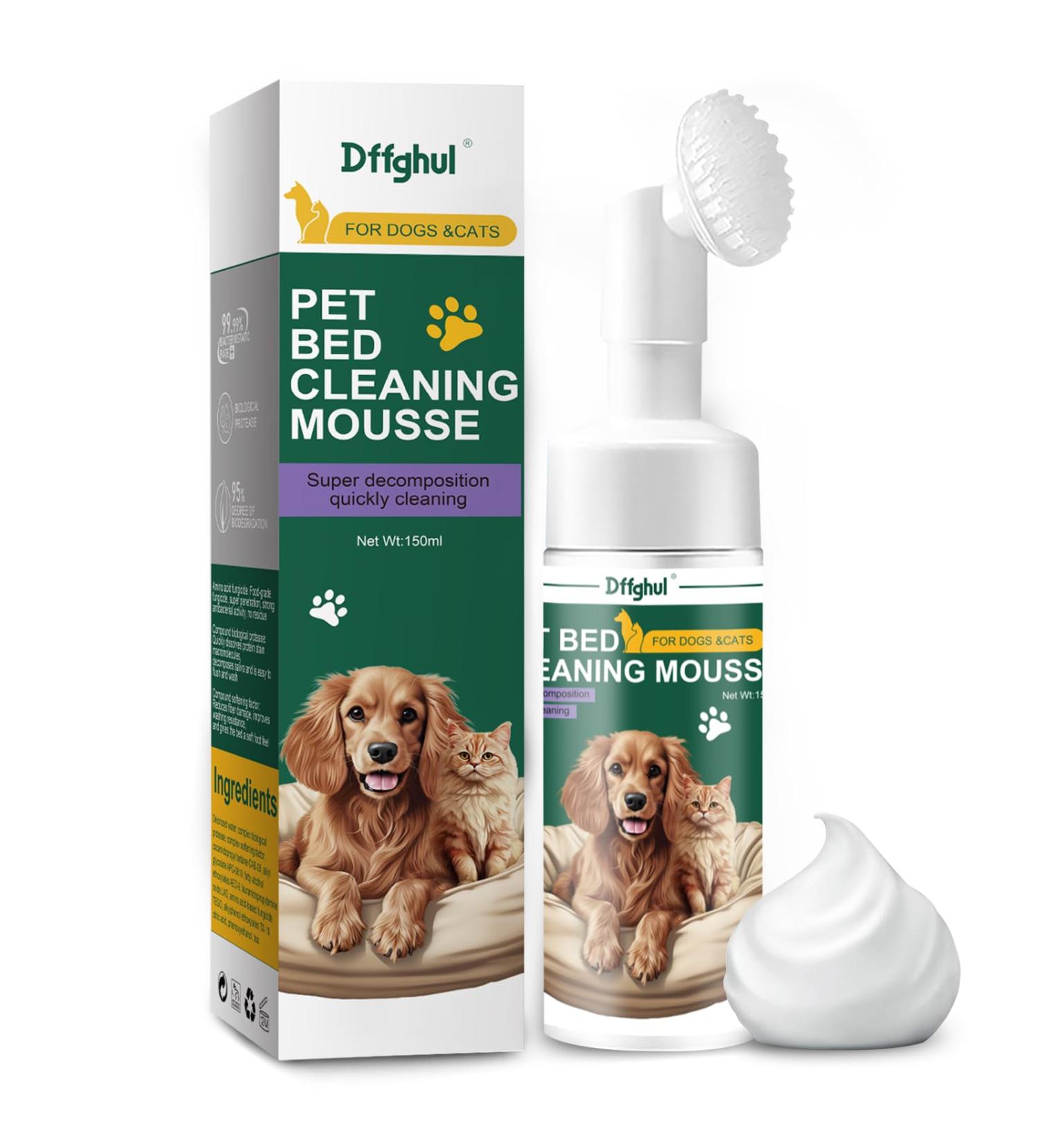 Dffghul Highly Effective Pet Bed Cleaner Pet Stain and Odor Remover for Carpet Carpet Foaming Cleaner and Pet Bed Stain Remover-No Rinse Foam Cleaning Suitable for Carpet and Pet Bed - Buy Online on GoSupps.com