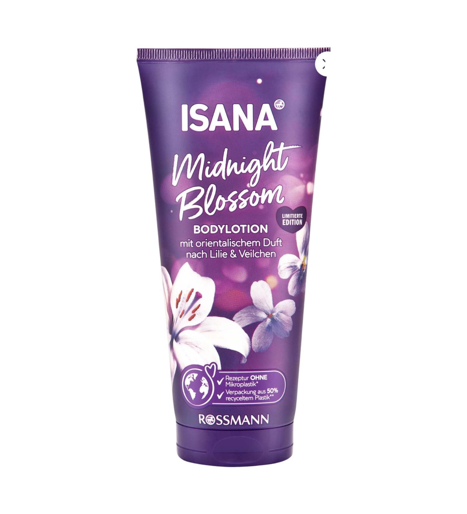 Dirk Rossmann Isana Body Lotion Midnight Blossom 1 x 200ml oriental scent of lilies and violets
