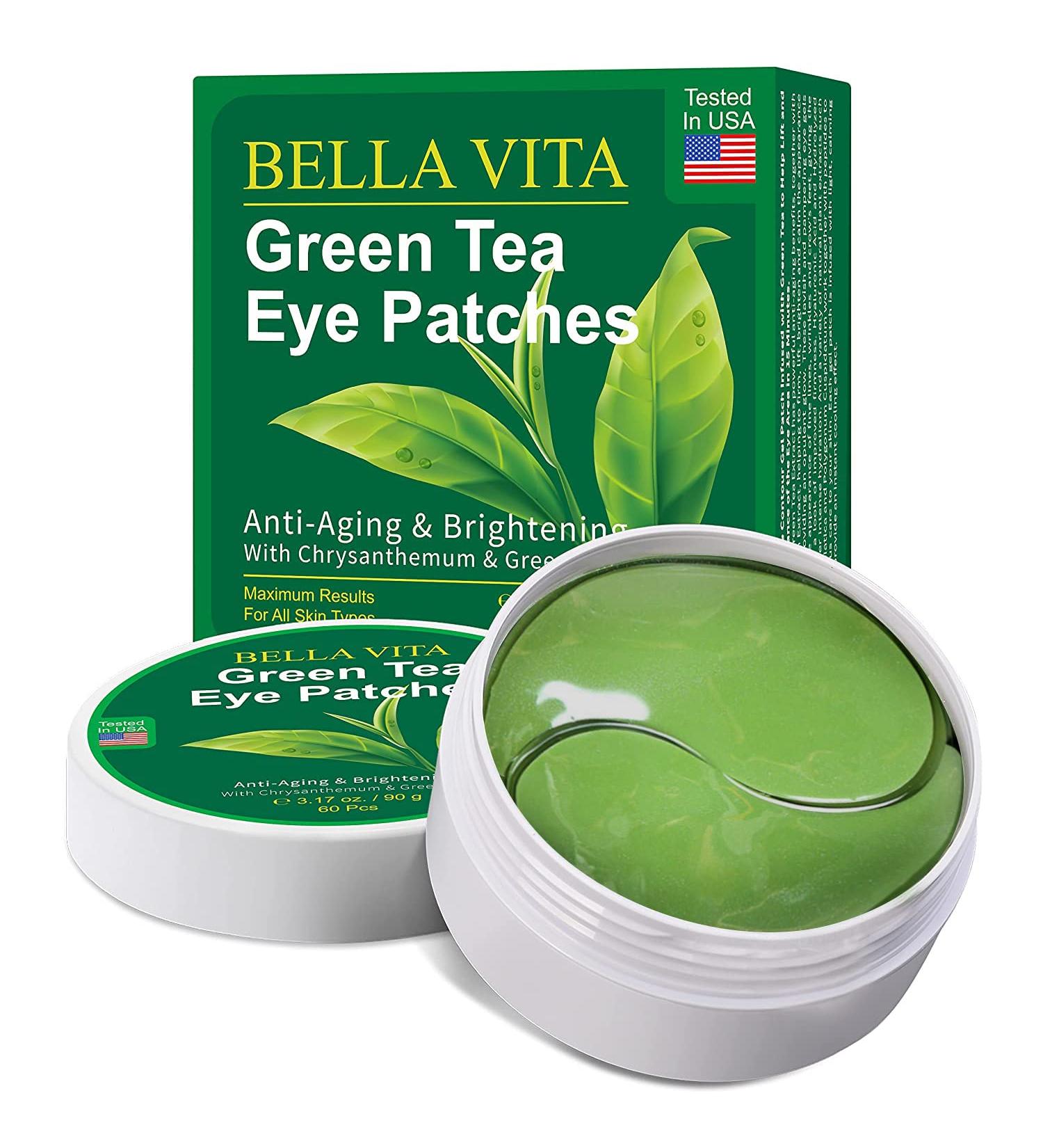 BELLA VITA Green Tea Under Eye Patches - Anti-Aging Collagen Eye Masks for Dark Circles & Puffiness | 30 Pairs - Buy Online on GoSupps.com