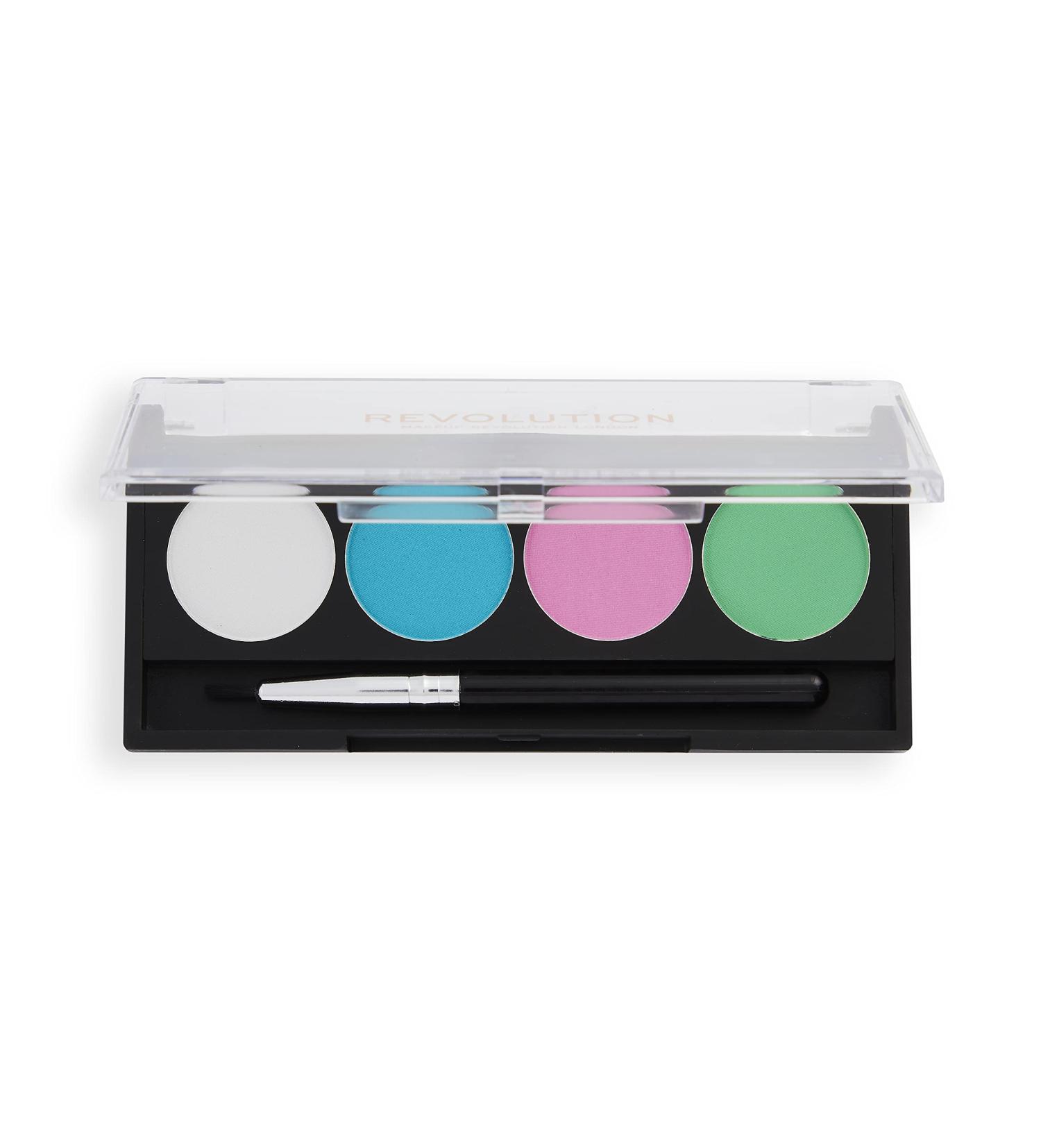 Makeup Revolution Graphic Liner Palette - Pastel Dream Coloured Eyeliner Set (4 x 1.35g) for Vibrant Eye Looks | International Shipping Available - Buy Online on GoSupps.com