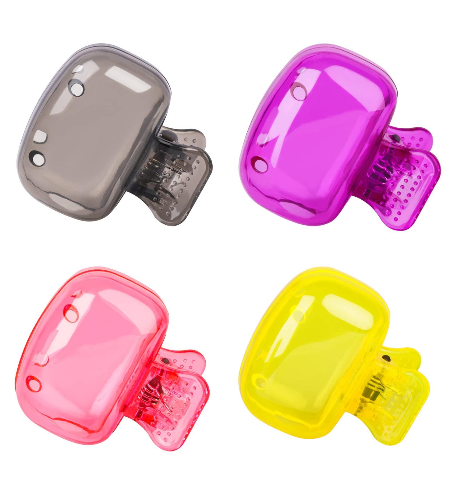 Fowecelt Toothbrush Covers - 4Pcs Head Cap for Traveling, Family, Camping - Yellow - Buy Online on GoSupps.com